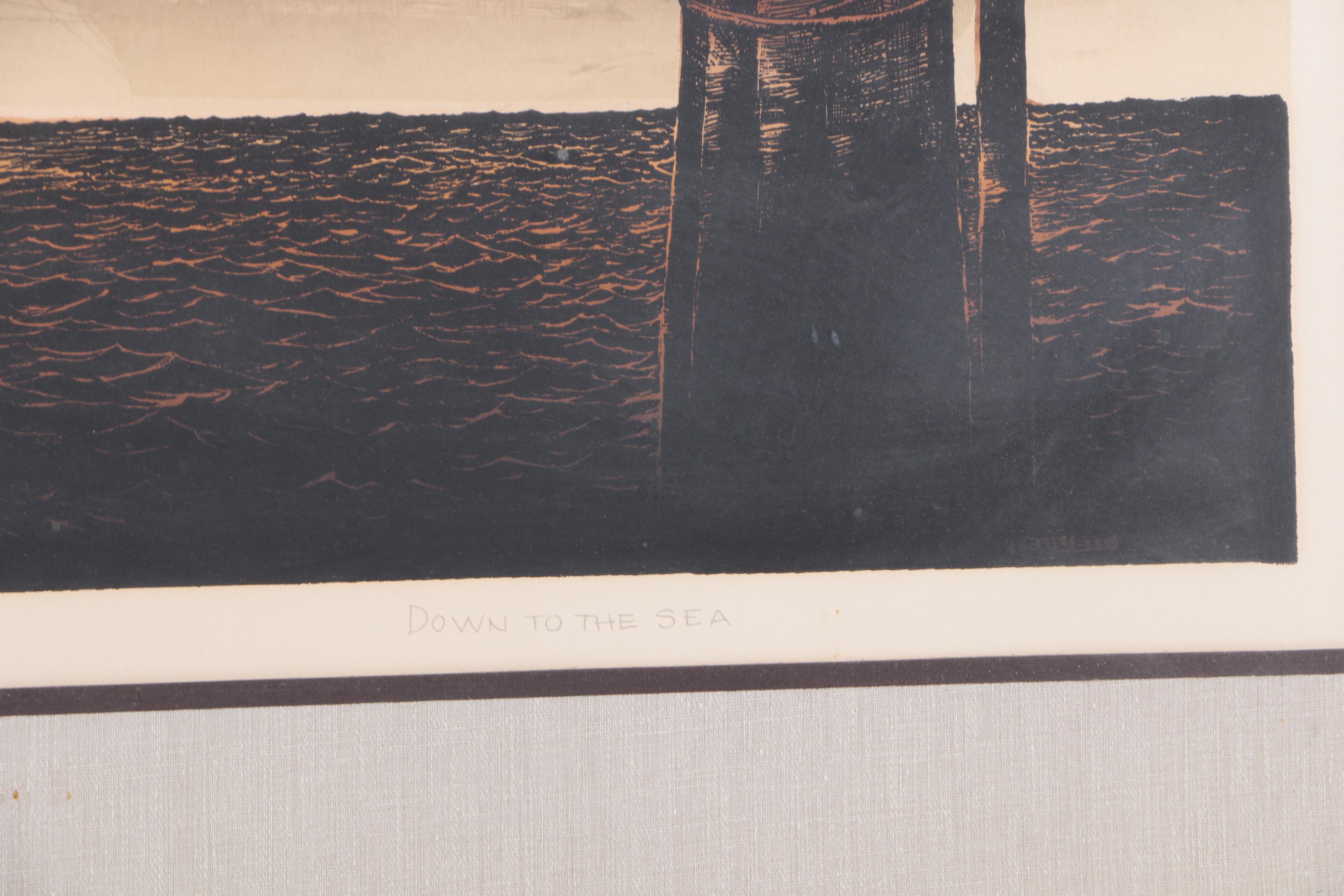 Elton Bennett Serigraph on Paper "Down to the Sea"
