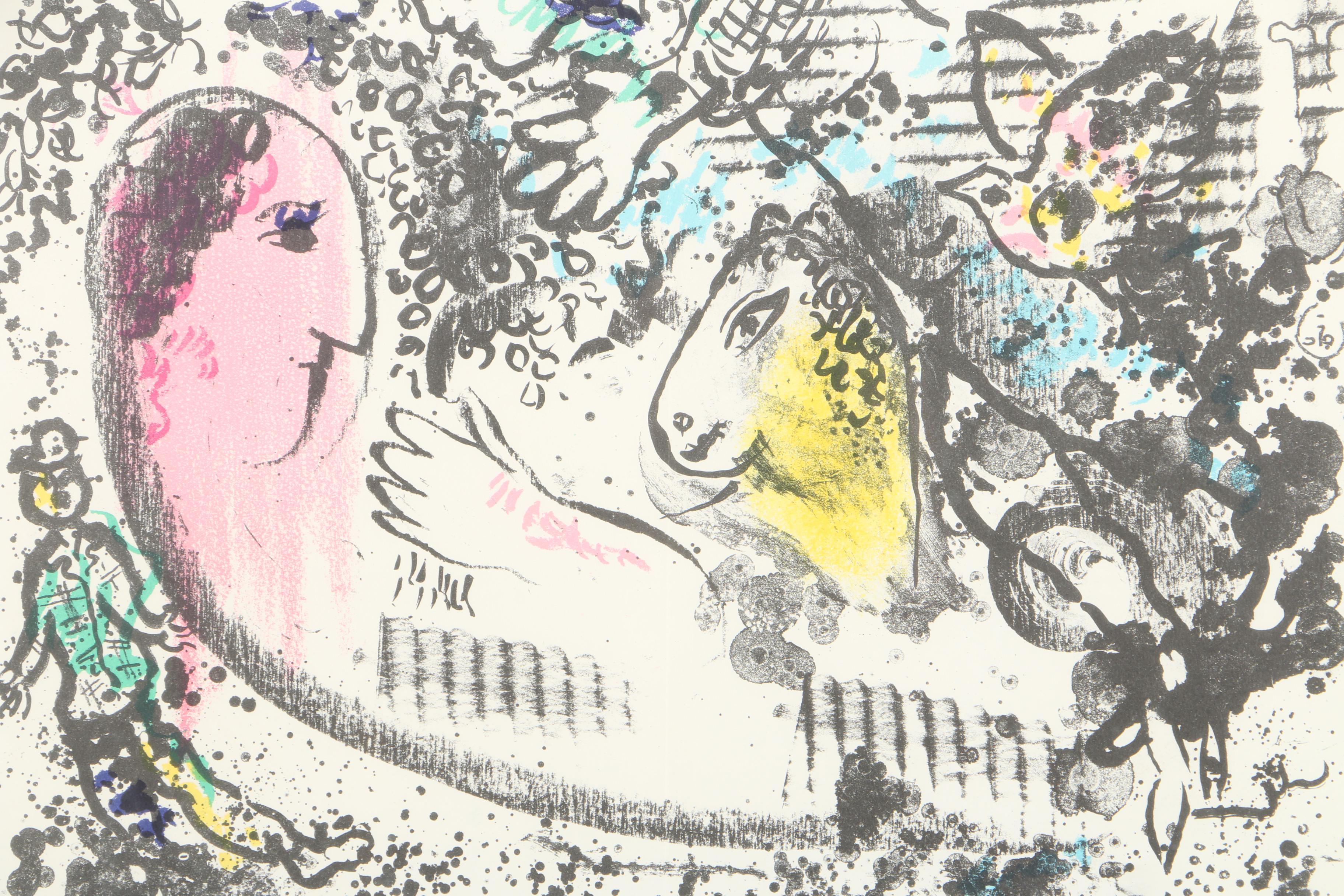 Marc Chagall Lithograph for Derrière le Miroir "Rêverie"