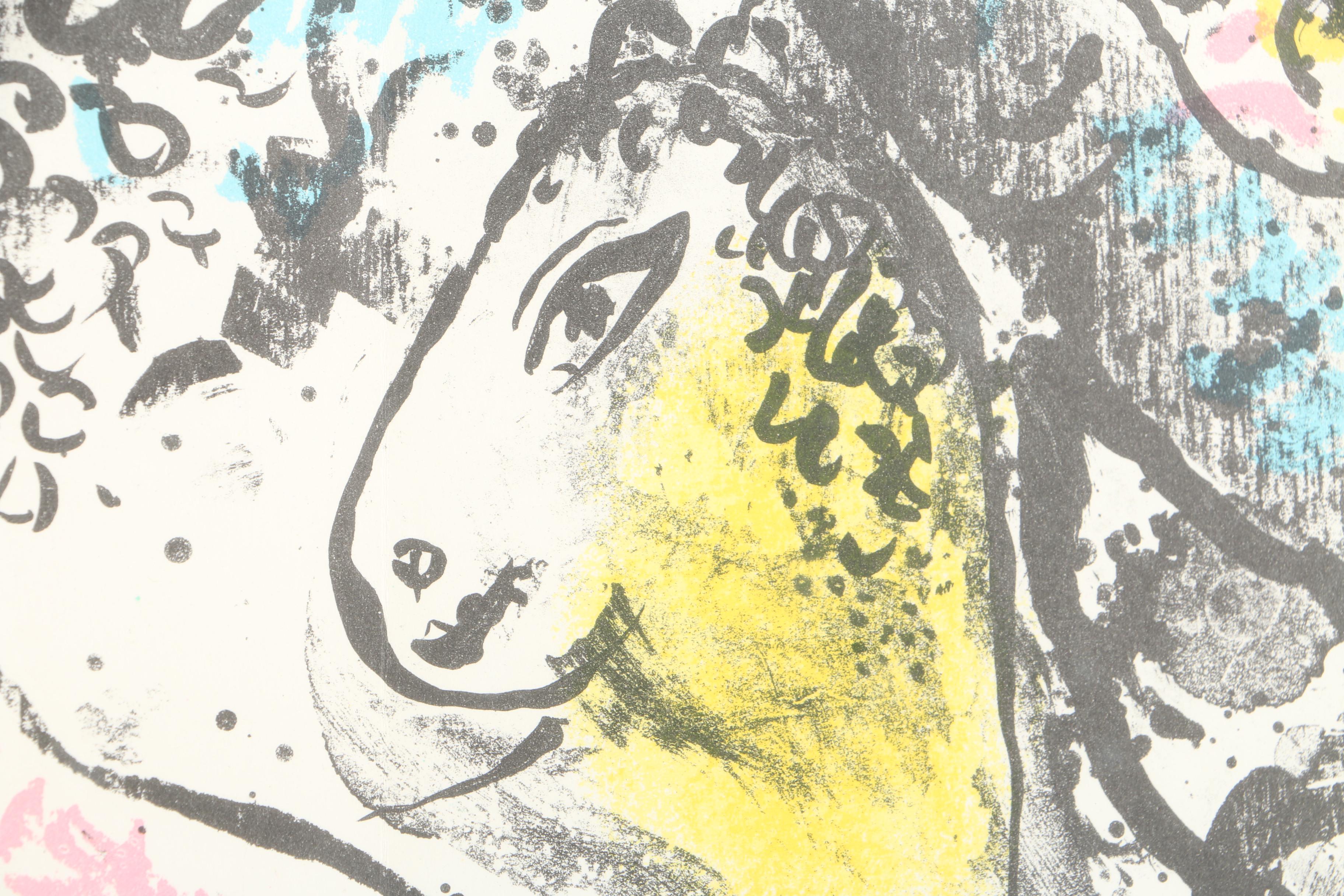 Marc Chagall Lithograph for Derrière le Miroir "Rêverie"