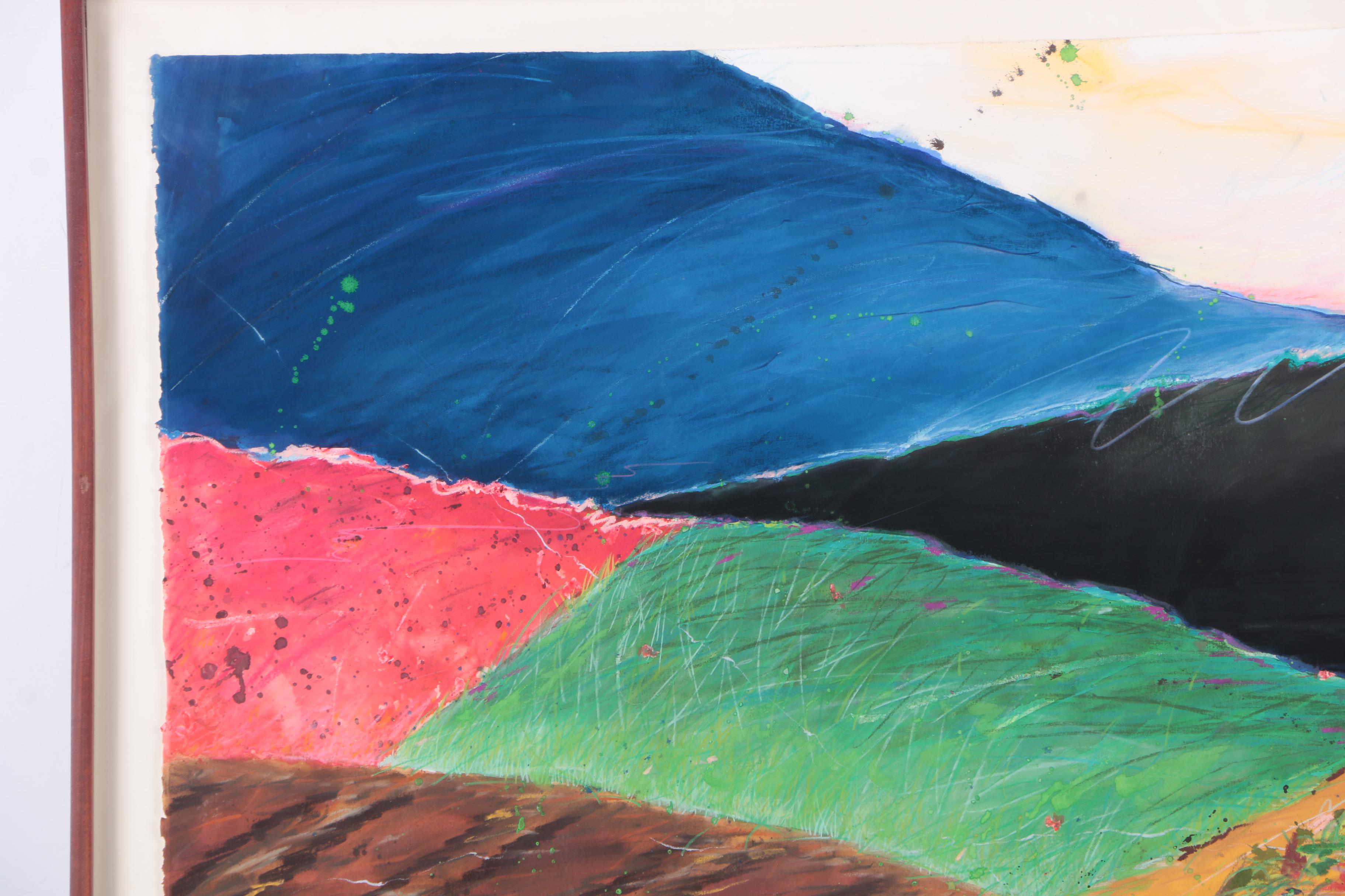 Beanie Kaman Pastel Drawing "Poppy Fields V"