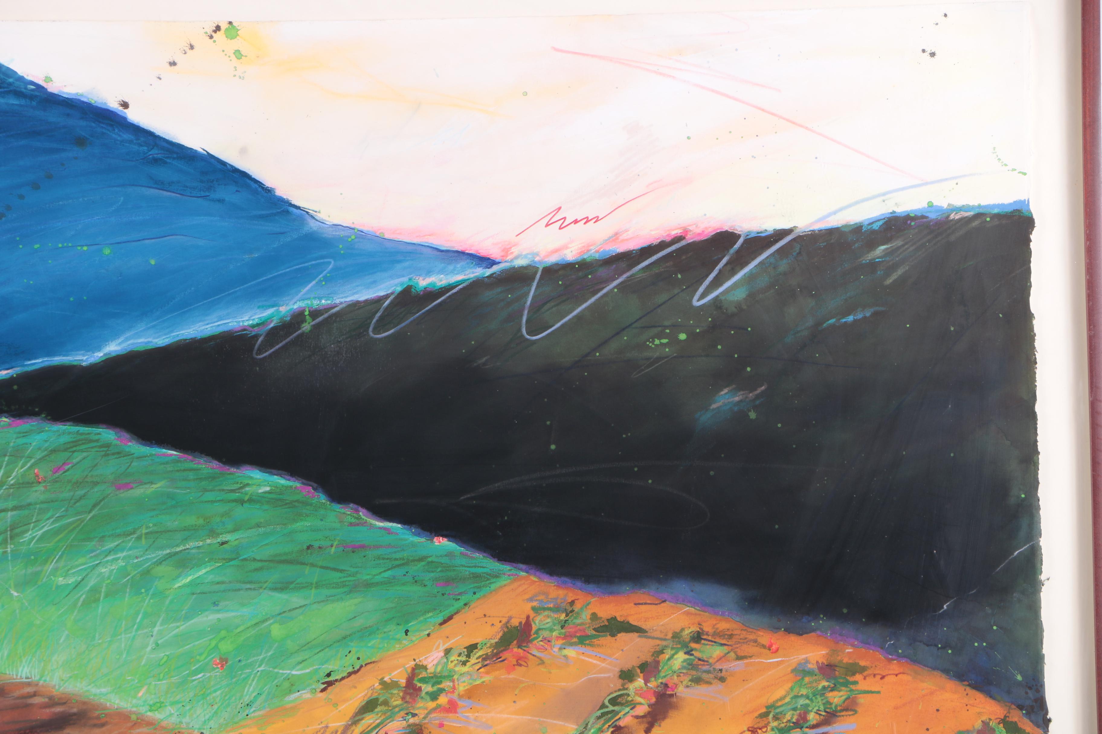 Beanie Kaman Pastel Drawing "Poppy Fields V"