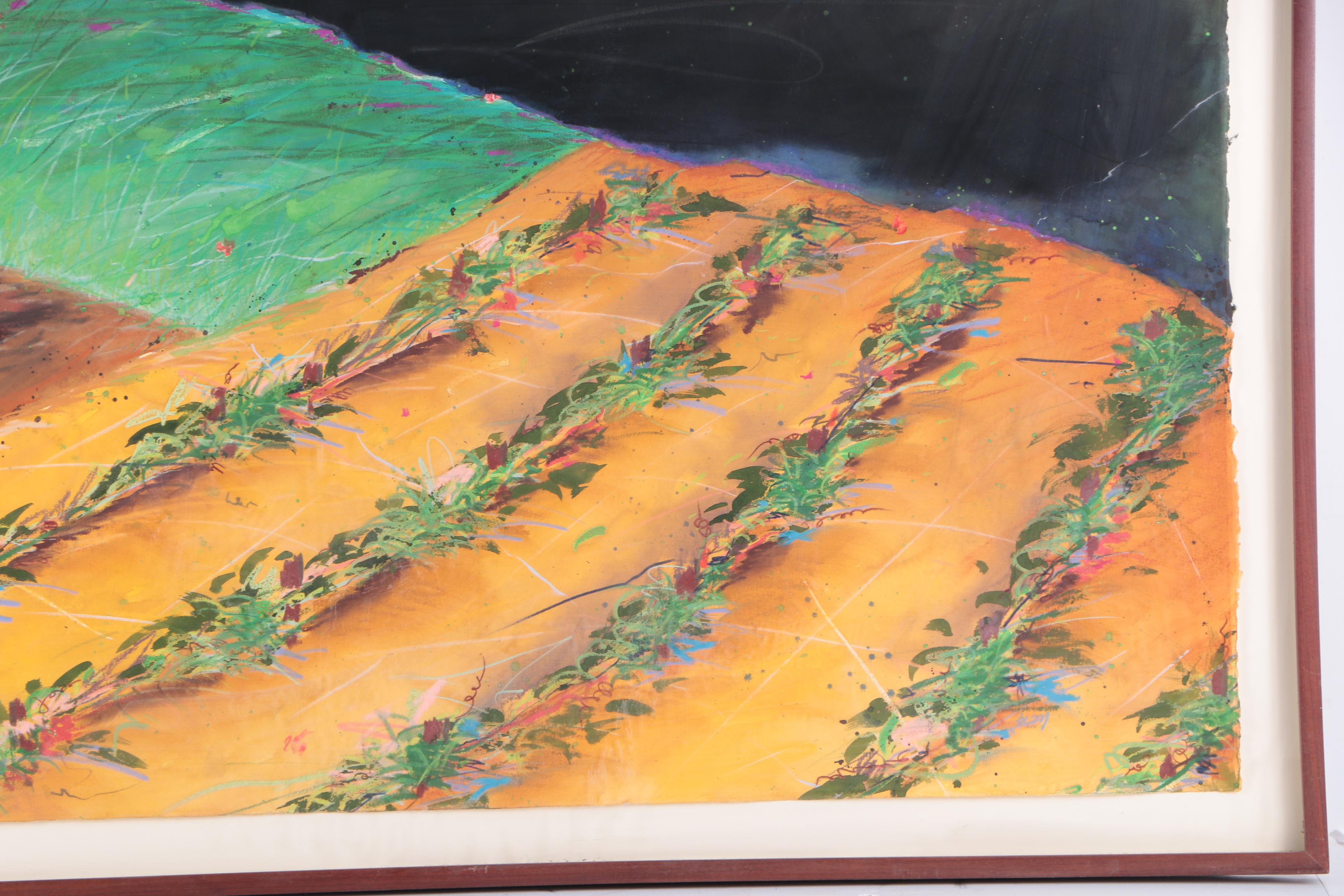 Beanie Kaman Pastel Drawing "Poppy Fields V"