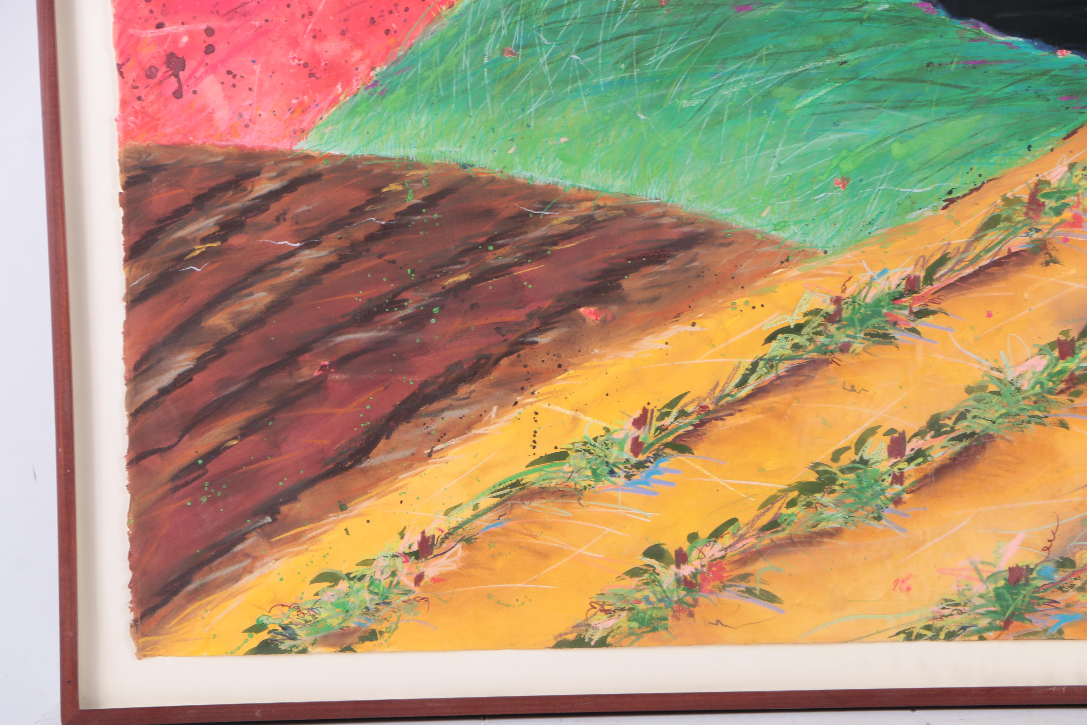 Beanie Kaman Pastel Drawing "Poppy Fields V"