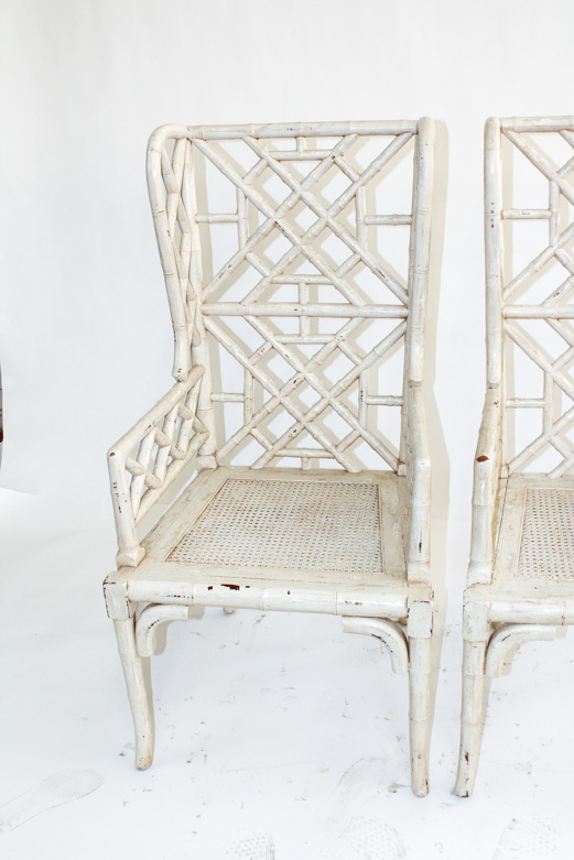 Vintage Bamboo Wingback Chairs by Guildmaster