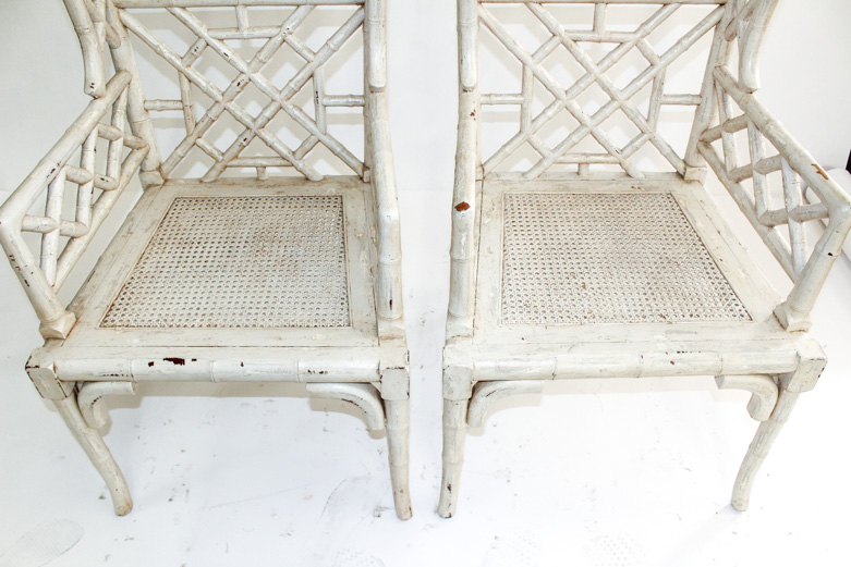 Vintage Bamboo Wingback Chairs by Guildmaster