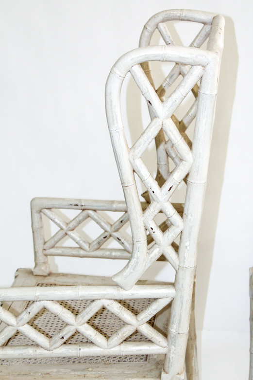 Vintage Bamboo Wingback Chairs by Guildmaster