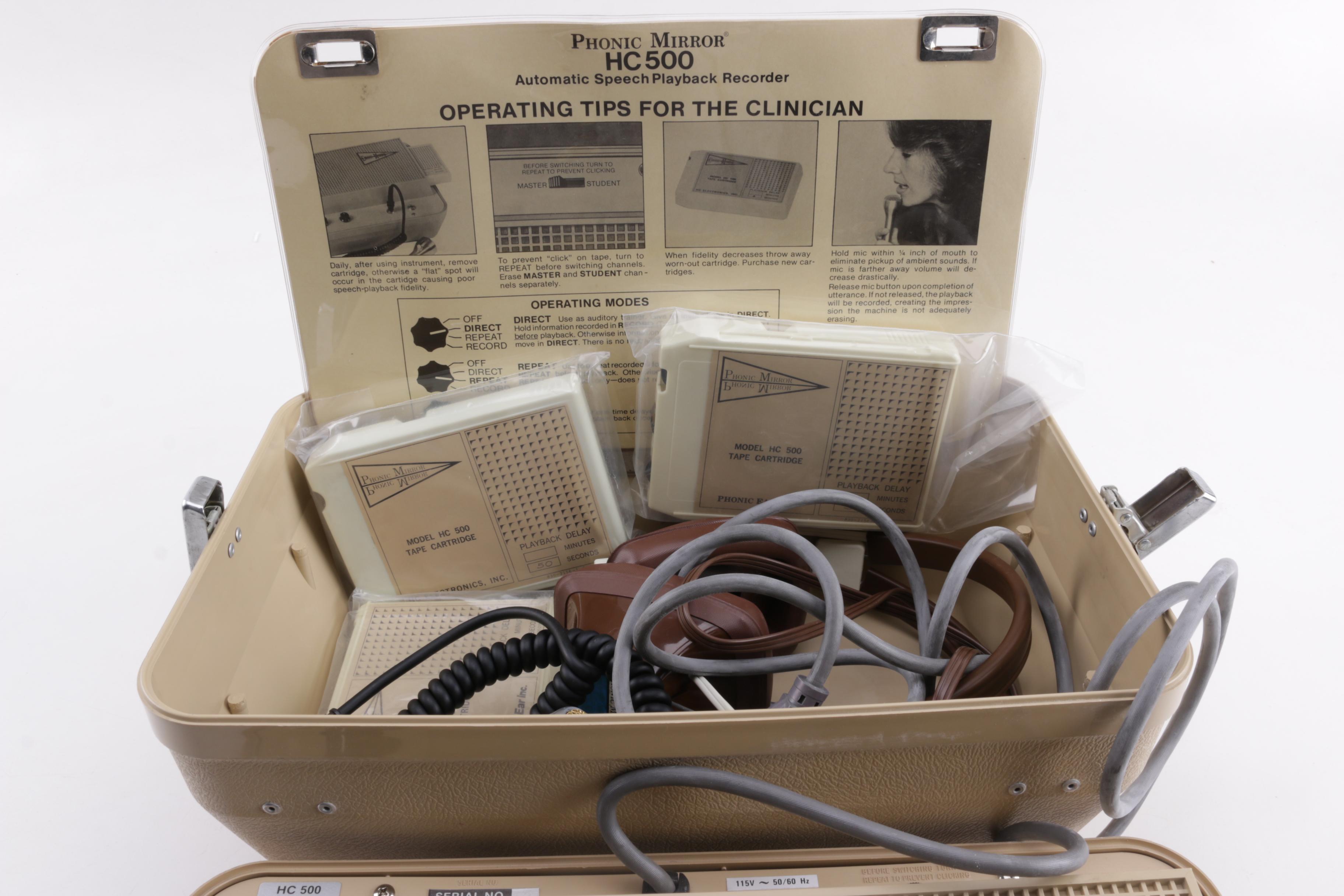 Sony Shortwave Radio And Vintage Phonic Mirror Speech Playback Recorder