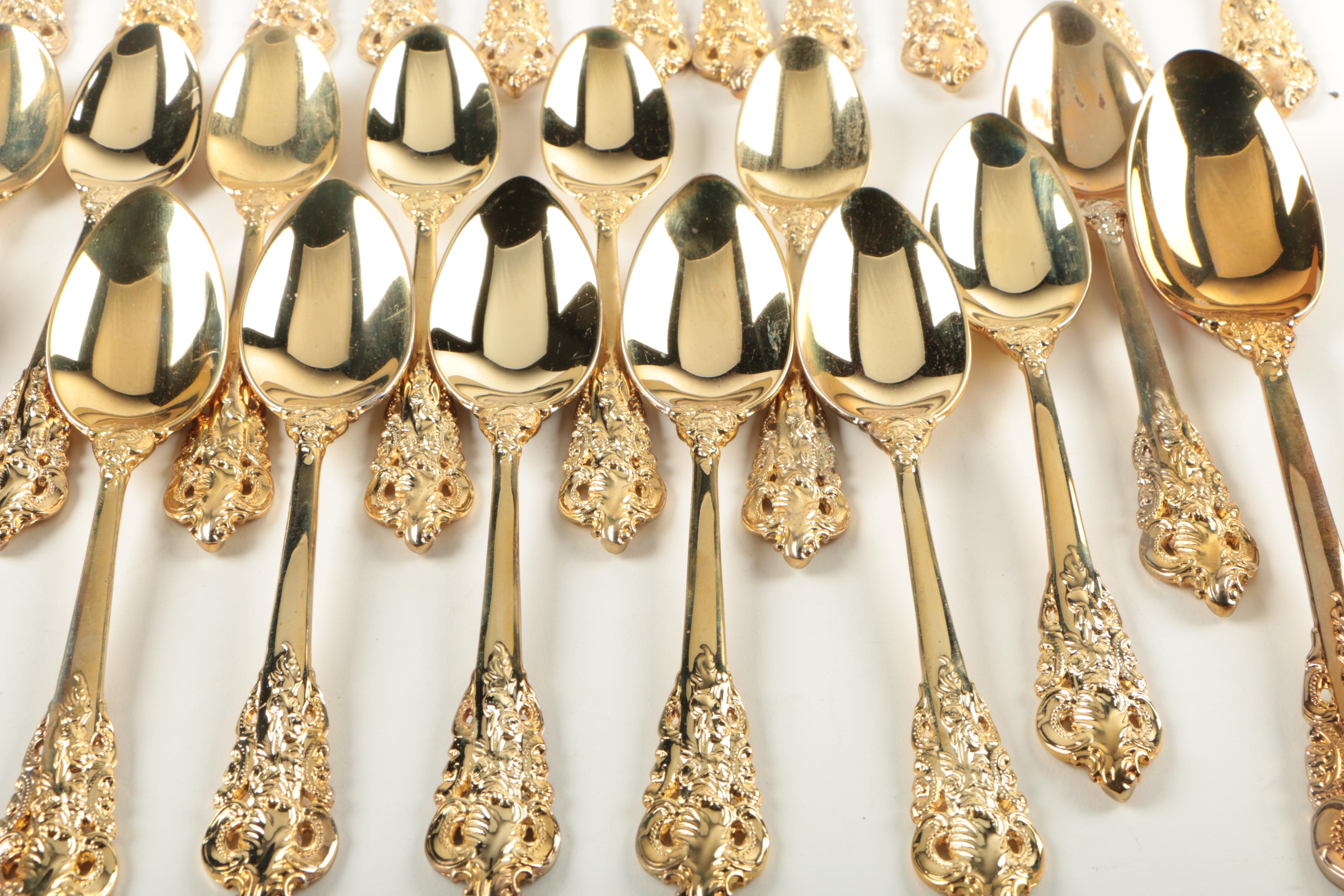 Godinger "Baroque" Gold Electroplate Flatware