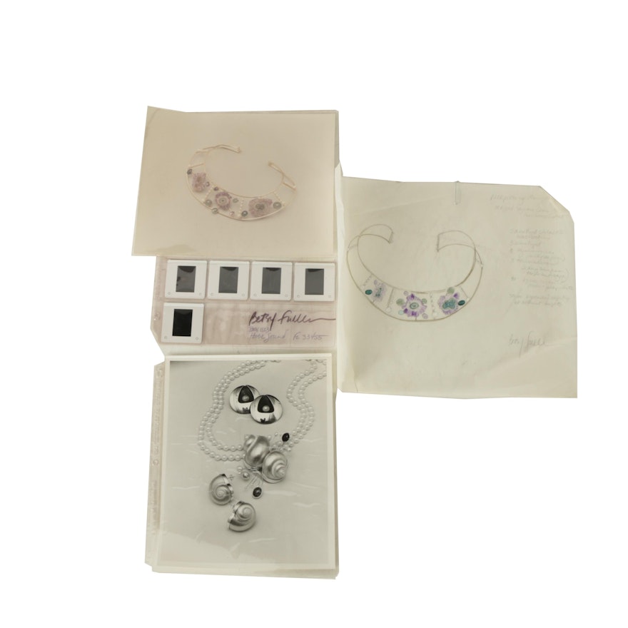 Betsy Fuller Jewelry Design Drawing and Photographs