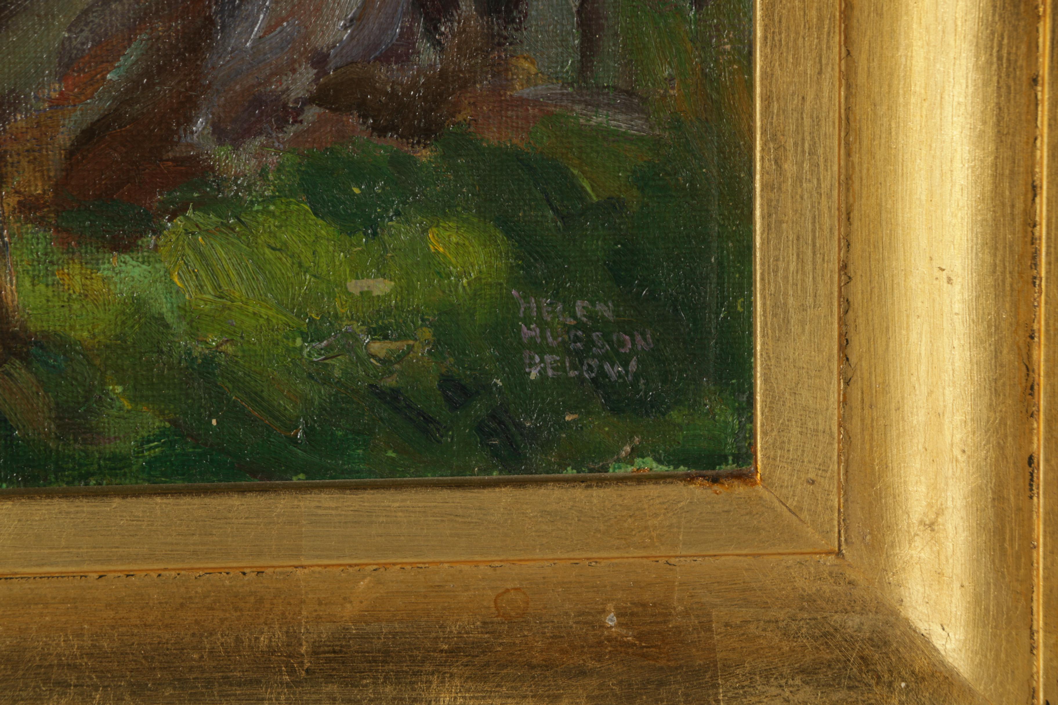 Helen Hudson Below Oil Painting on Canvas Wooded Landscape