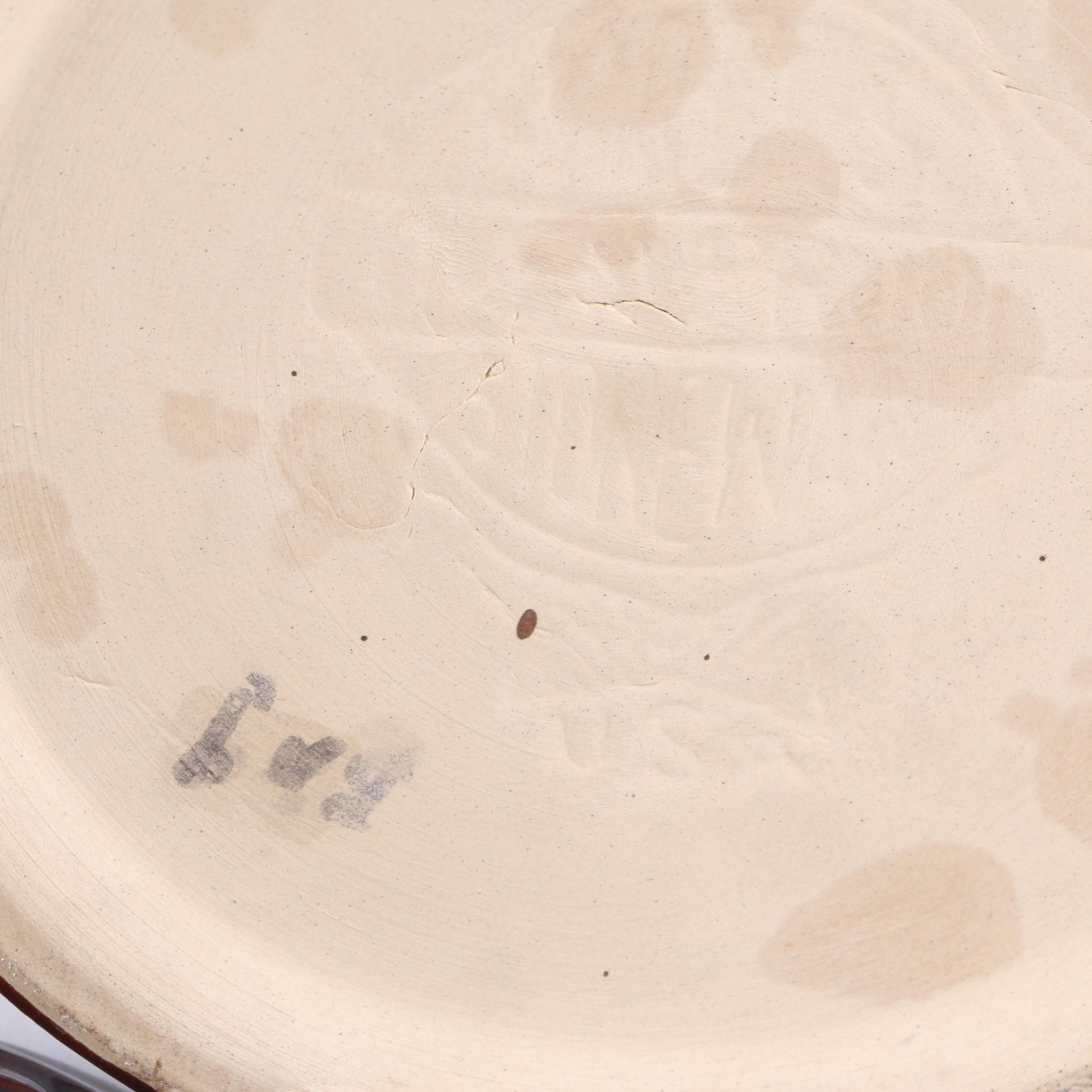 Vintage Marcrest Pottery "Daisy Dot" Brown Casserole Dish and Cookie Jar