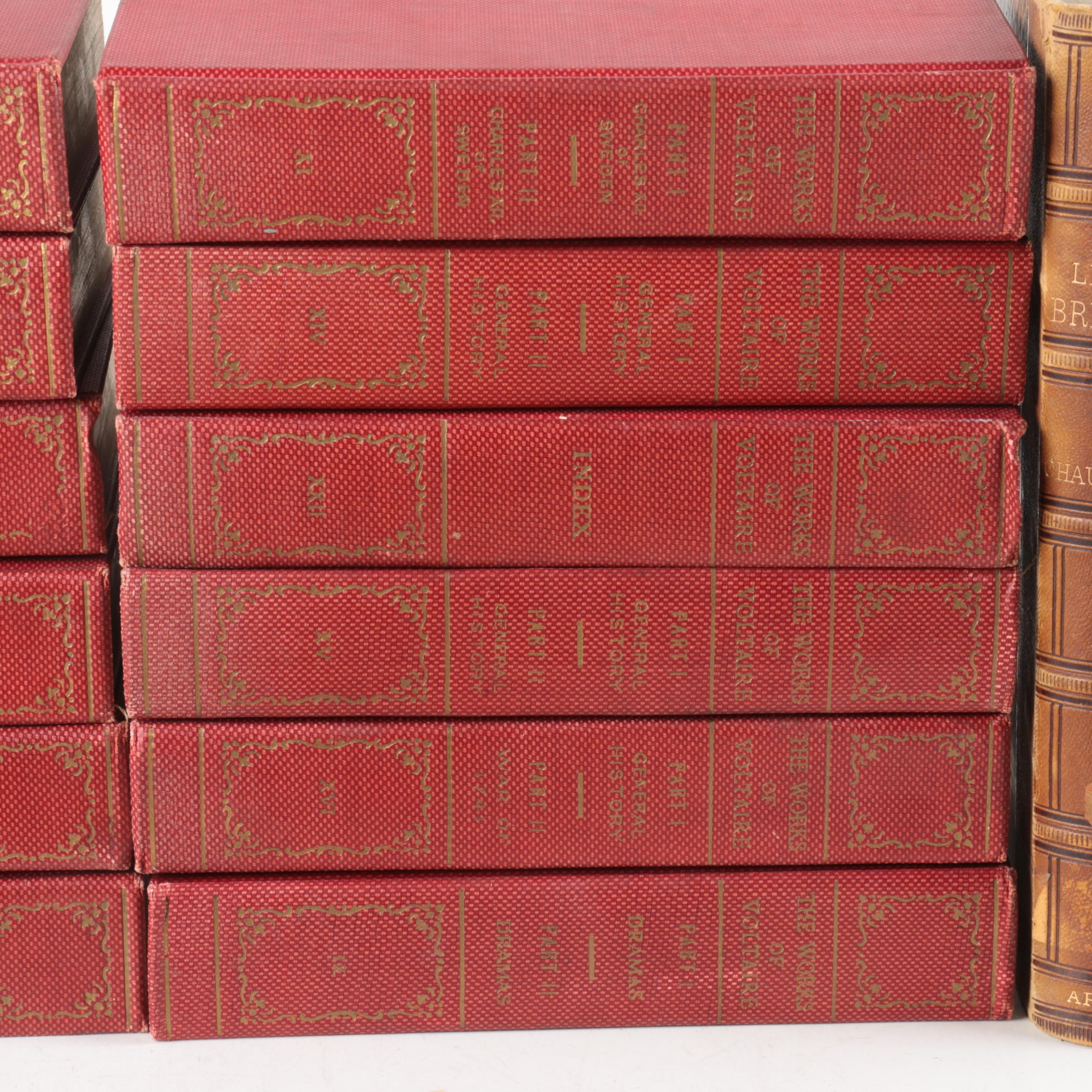 The Works of Voltaire, De Quincey and British Poets