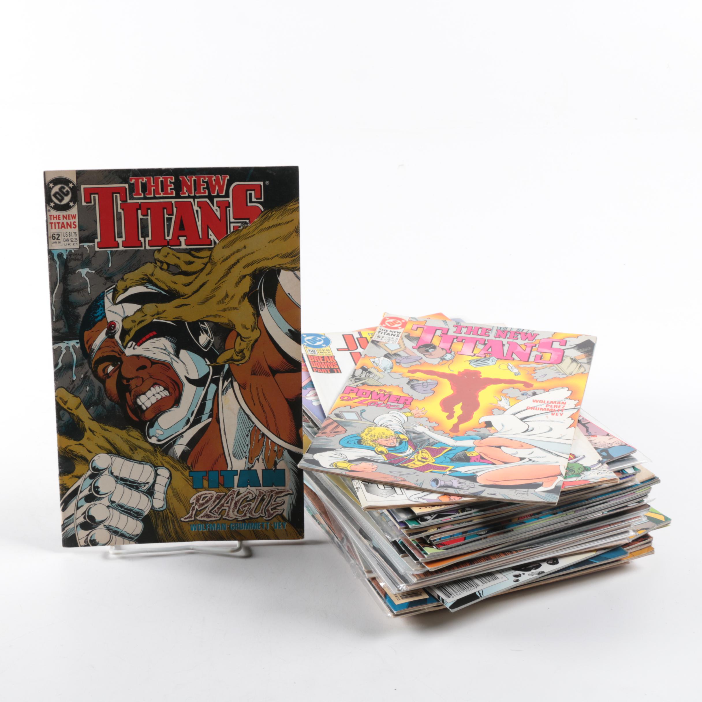 Collection of Modern Age DC Comic Books featuring "The New Titans"