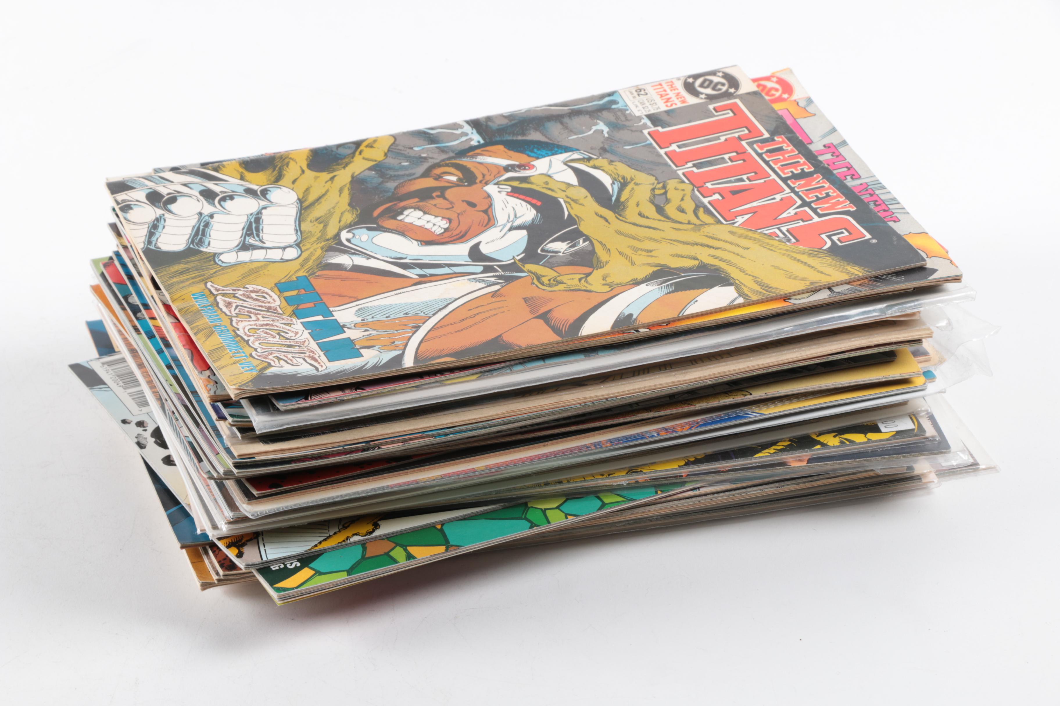 Collection of Modern Age DC Comic Books featuring "The New Titans"