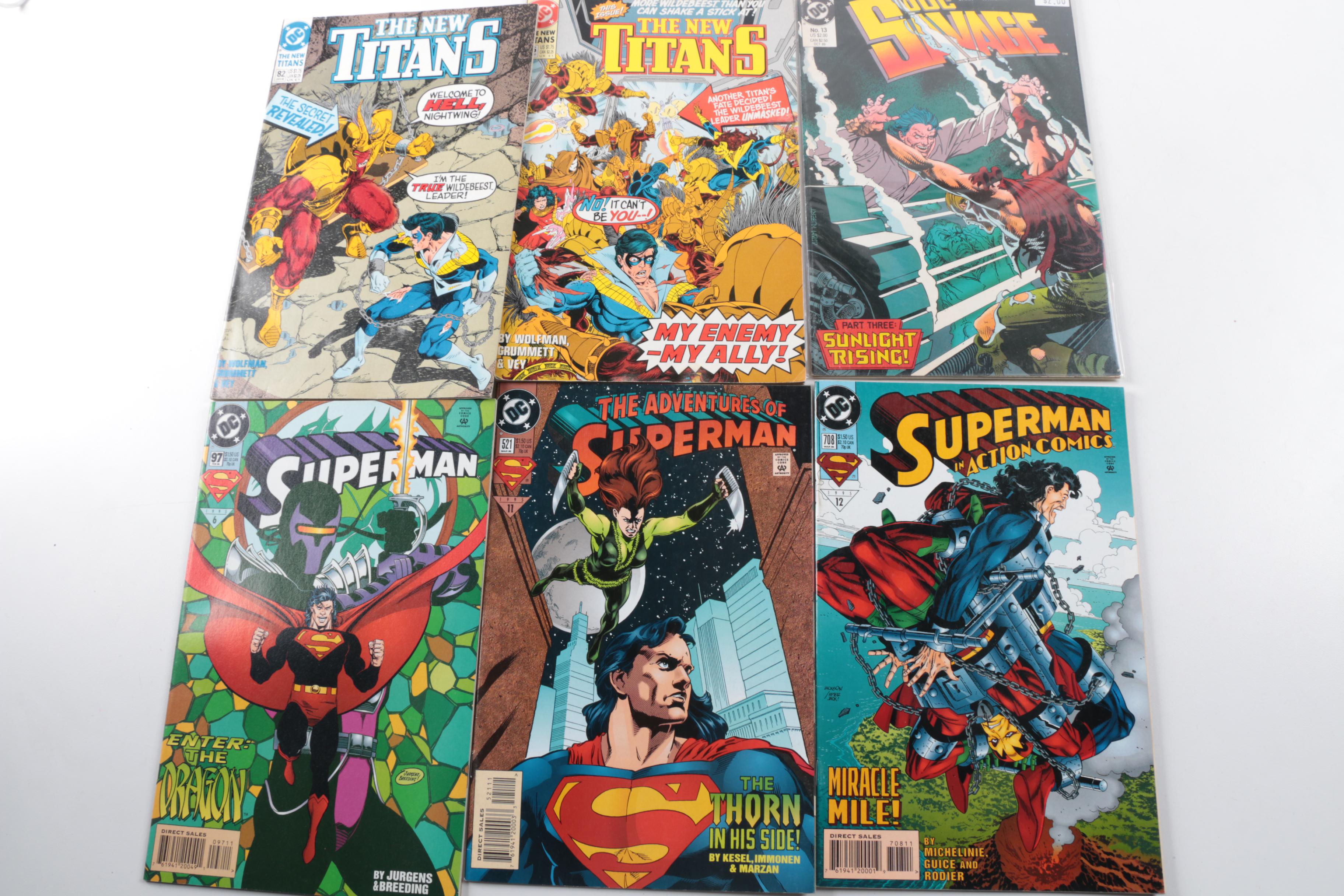 Collection of Modern Age DC Comic Books featuring "The New Titans"
