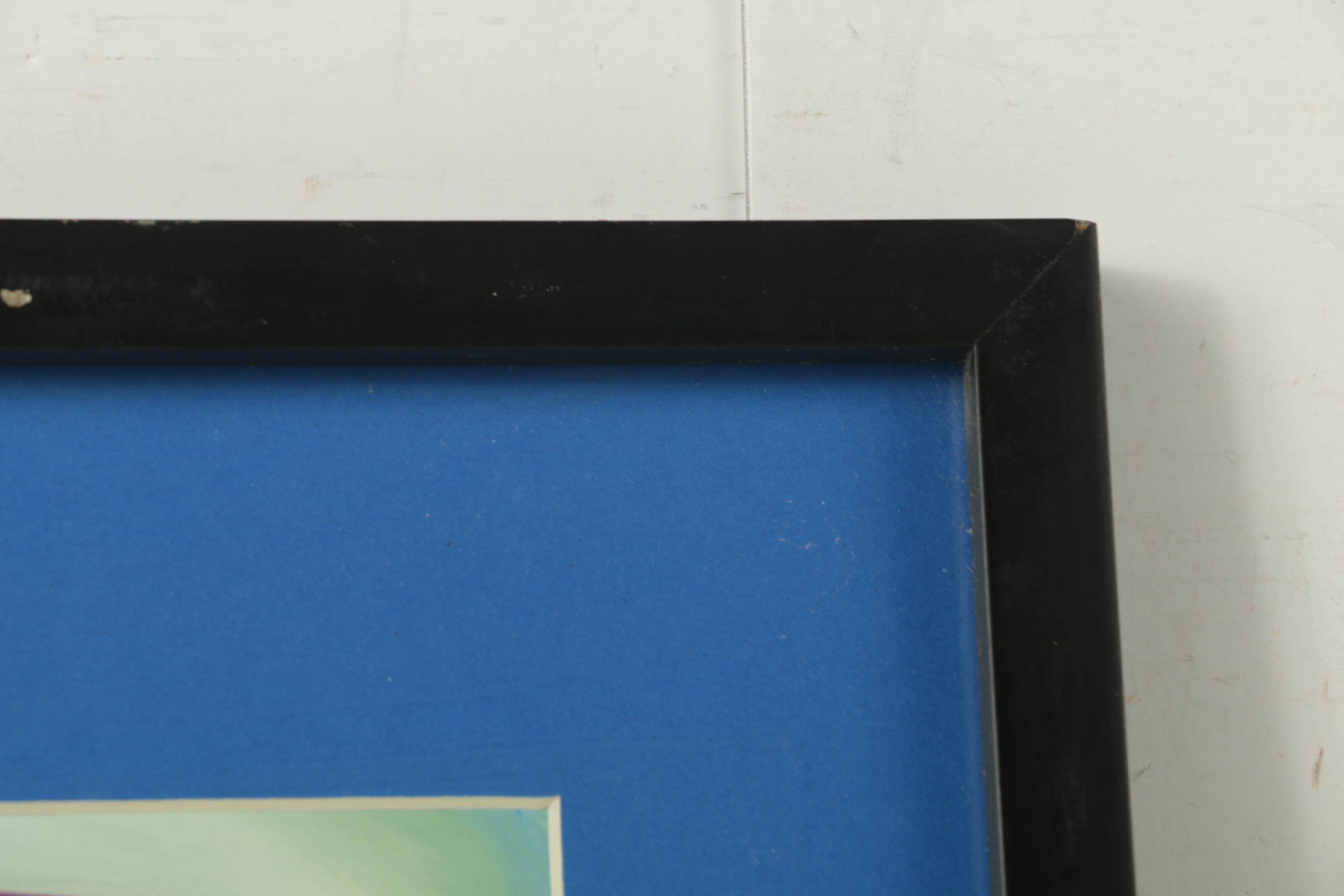 Giclée Print on Paper After Alfred Gockel "Blue on Blue"