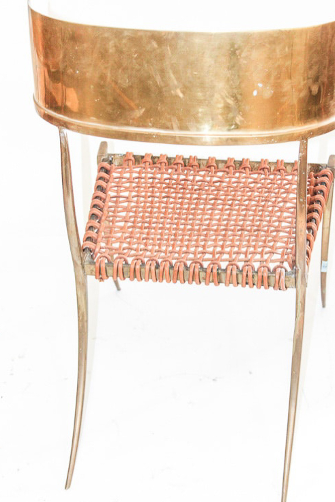 Contemporary Scala Luxury "Klismos" Brass Chair