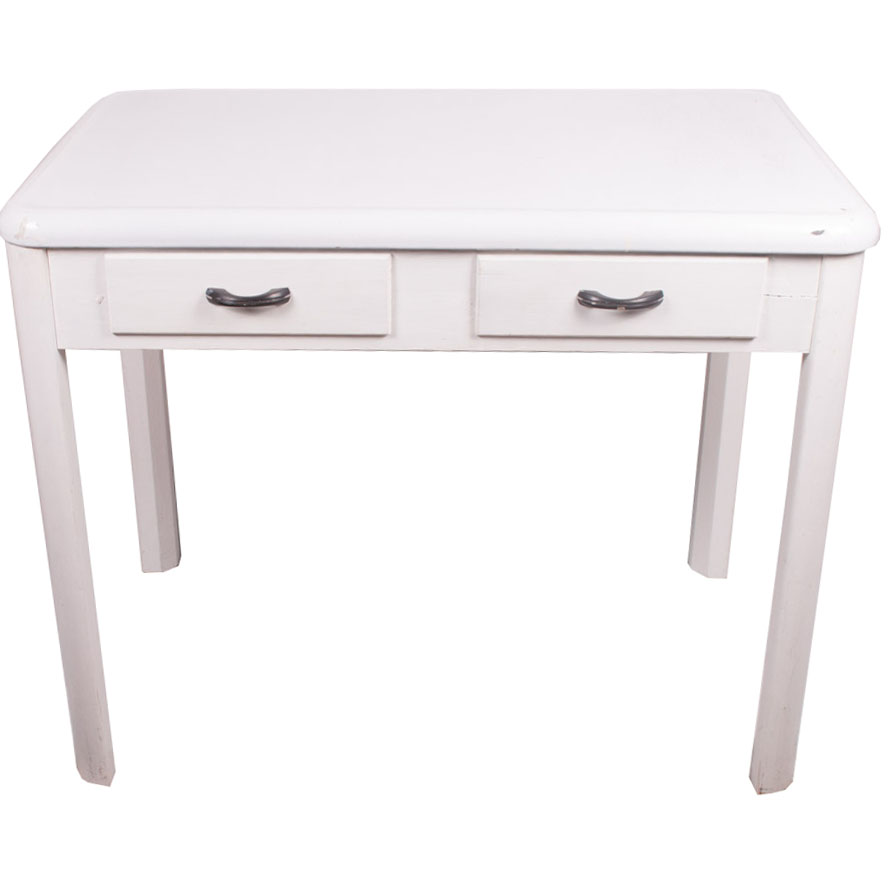 Vintage Enamel-Top Kitchen Table