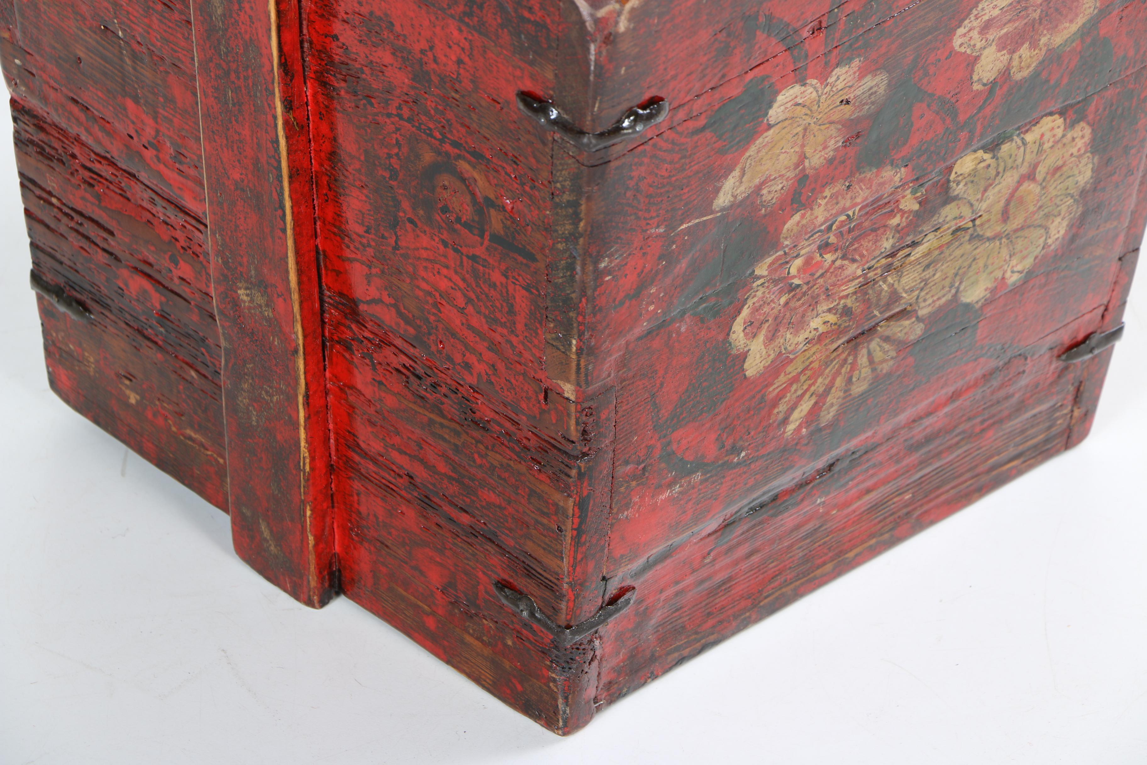 Vintage Decorative Chinese Rice Bucket Reproduction