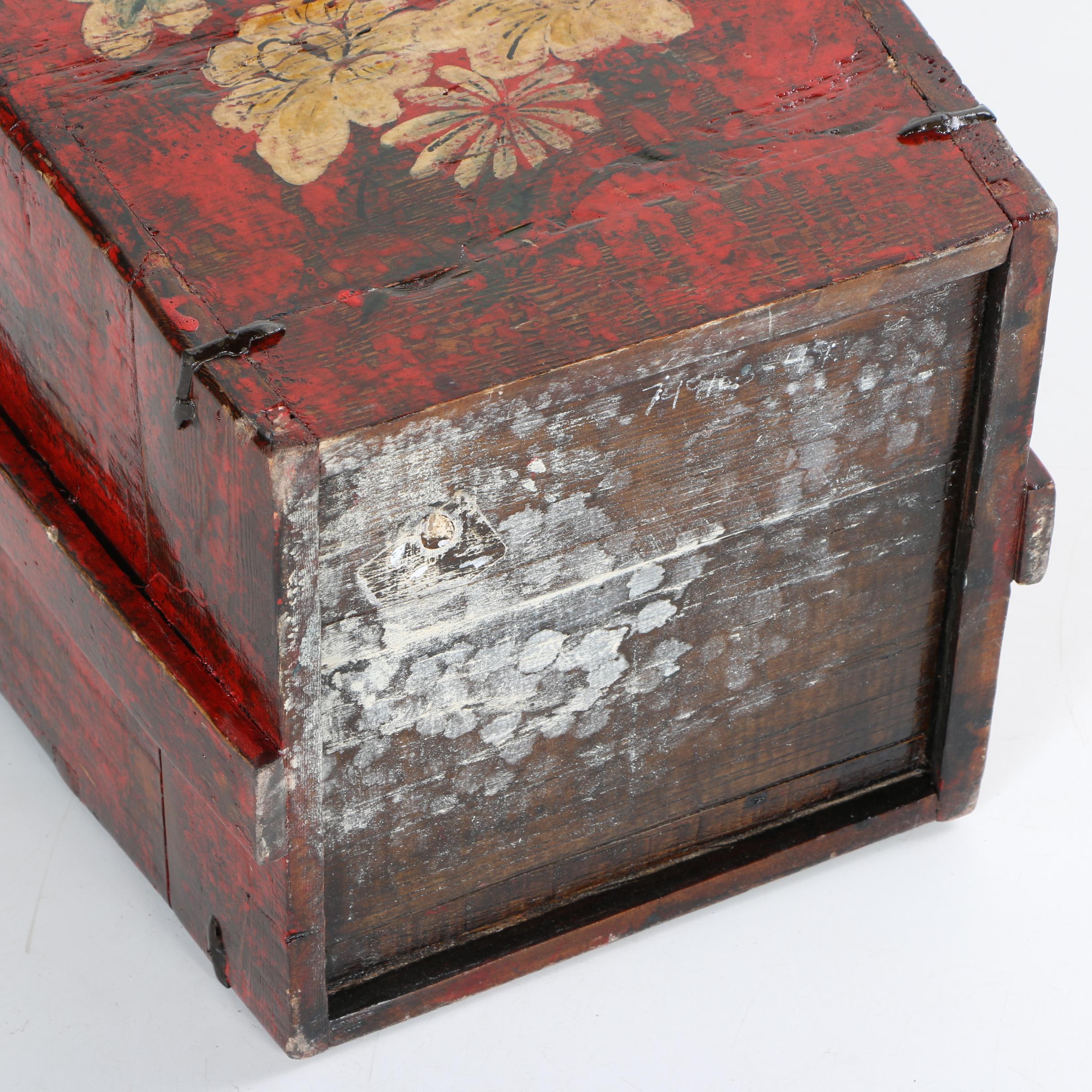 Vintage Decorative Chinese Rice Bucket Reproduction