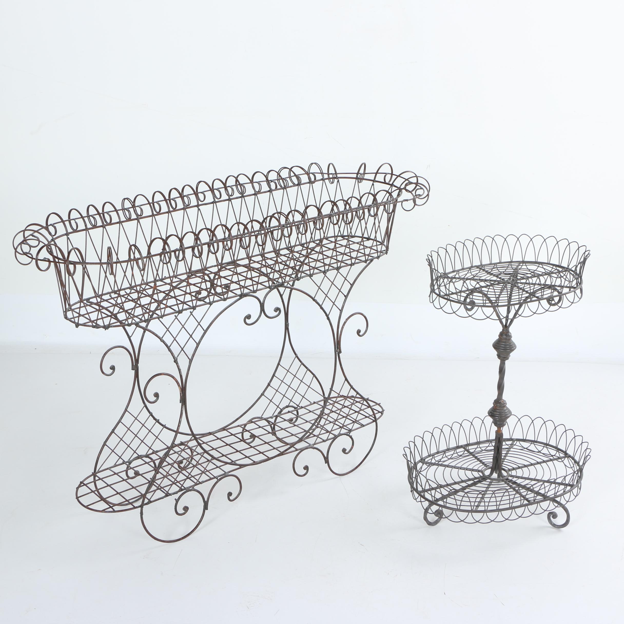 Tiered Wire Plant Stands