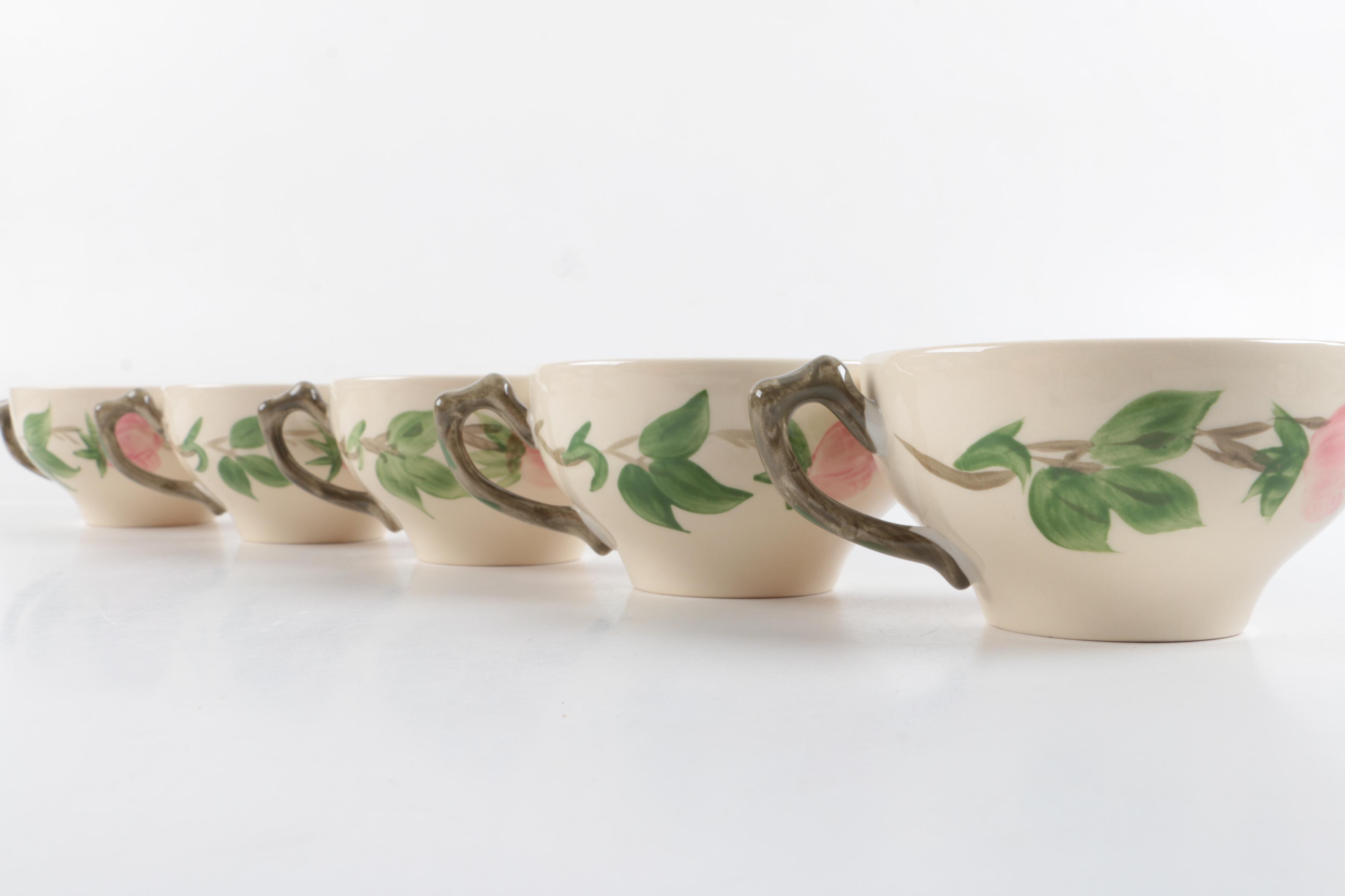 Franciscan "Desert Rose" Stoneware Teacups and Saucers