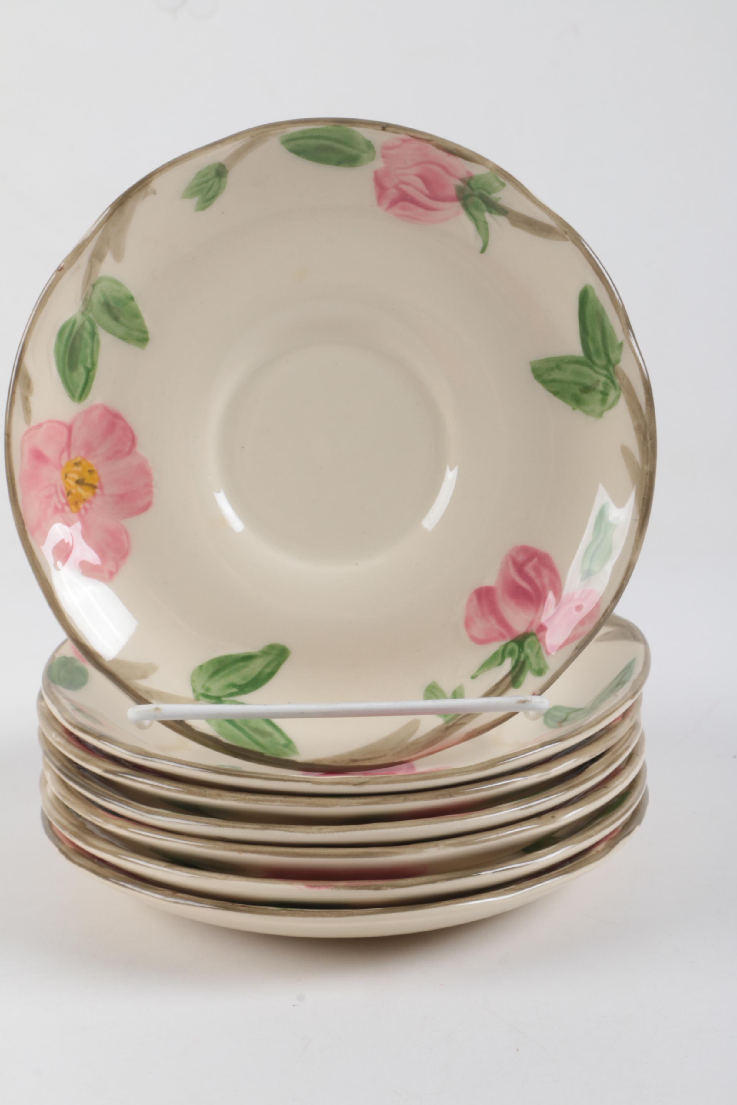 Franciscan "Desert Rose" Stoneware Teacups and Saucers