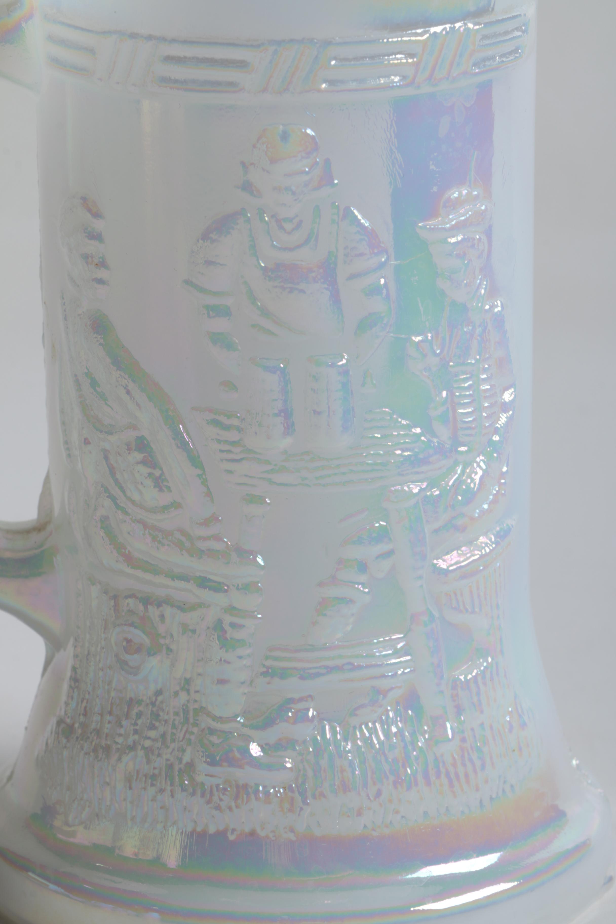 Vintage Milk Glass Mugs and Milk Jug