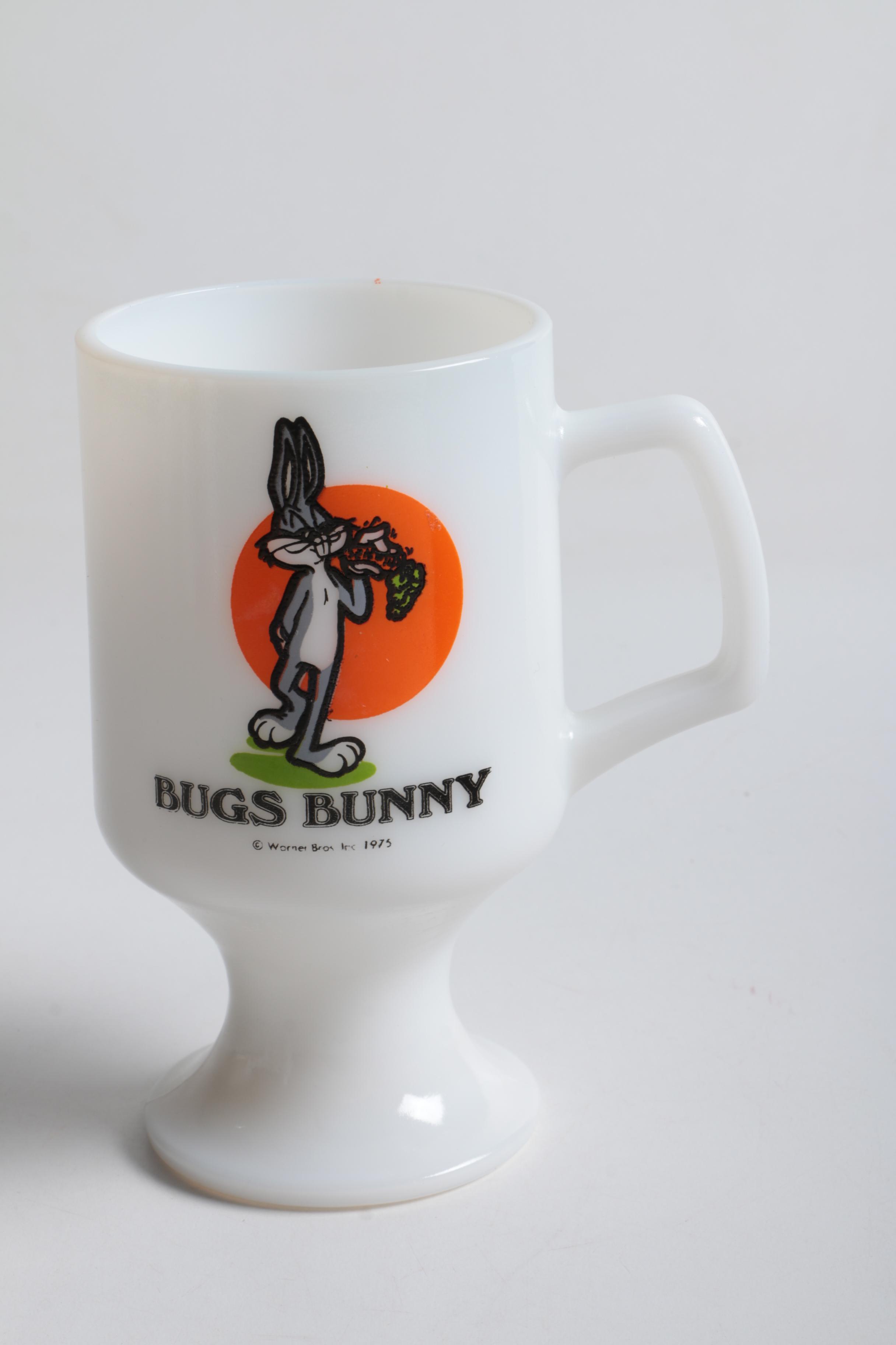 Vintage Milk Glass Mugs and Milk Jug