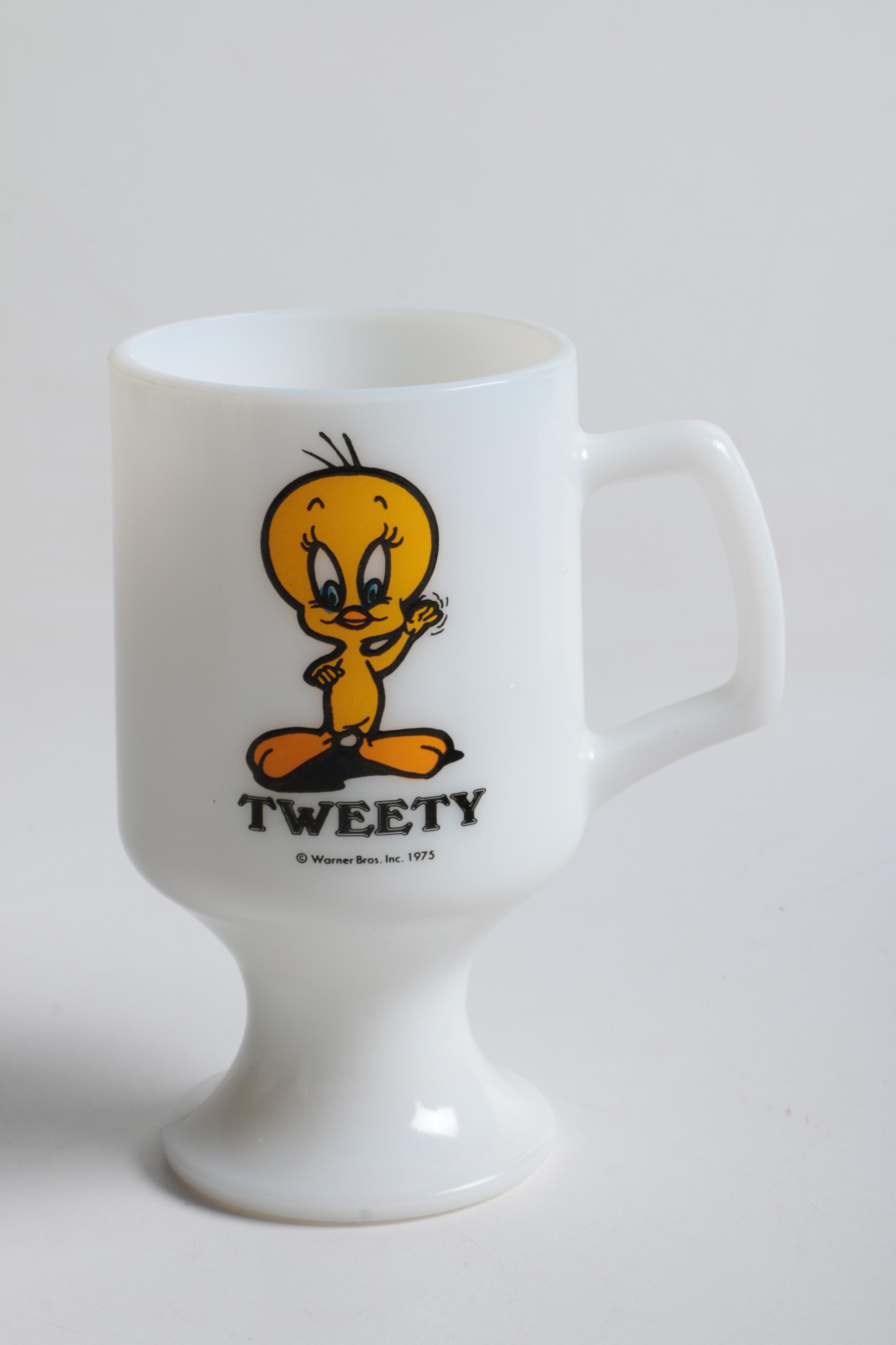 Vintage Milk Glass Mugs and Milk Jug