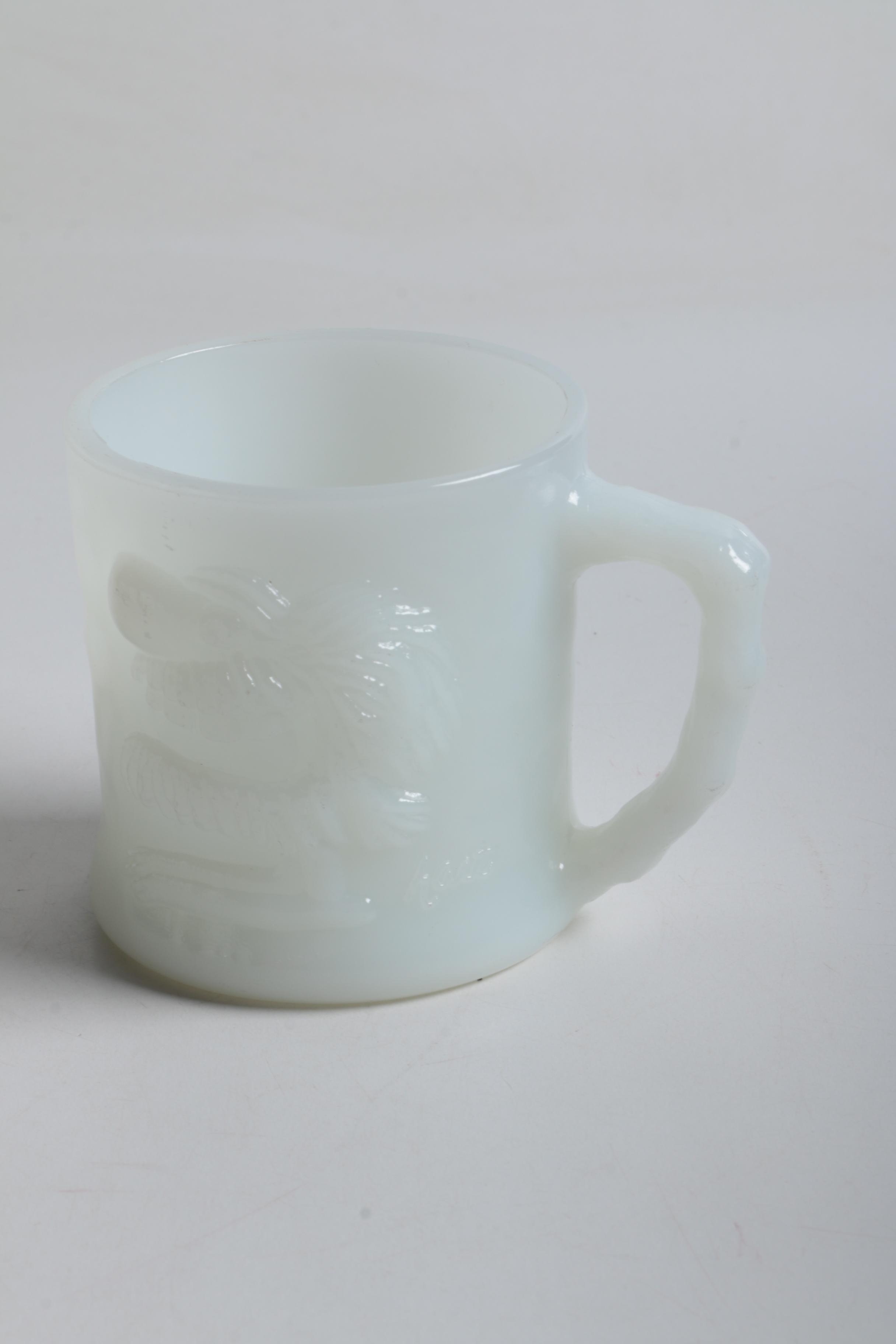 Vintage Milk Glass Mugs and Milk Jug