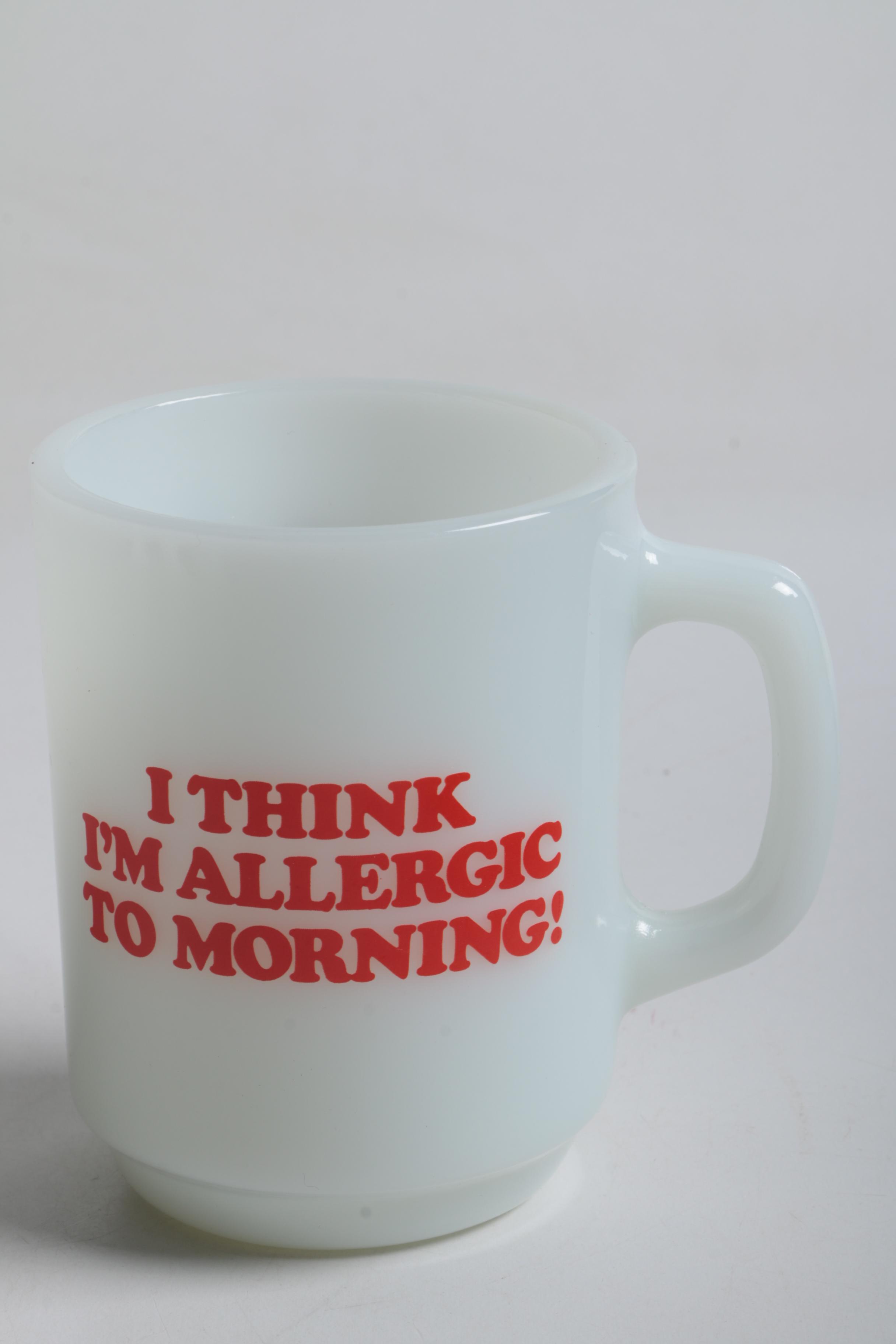 Vintage Milk Glass Mugs and Milk Jug