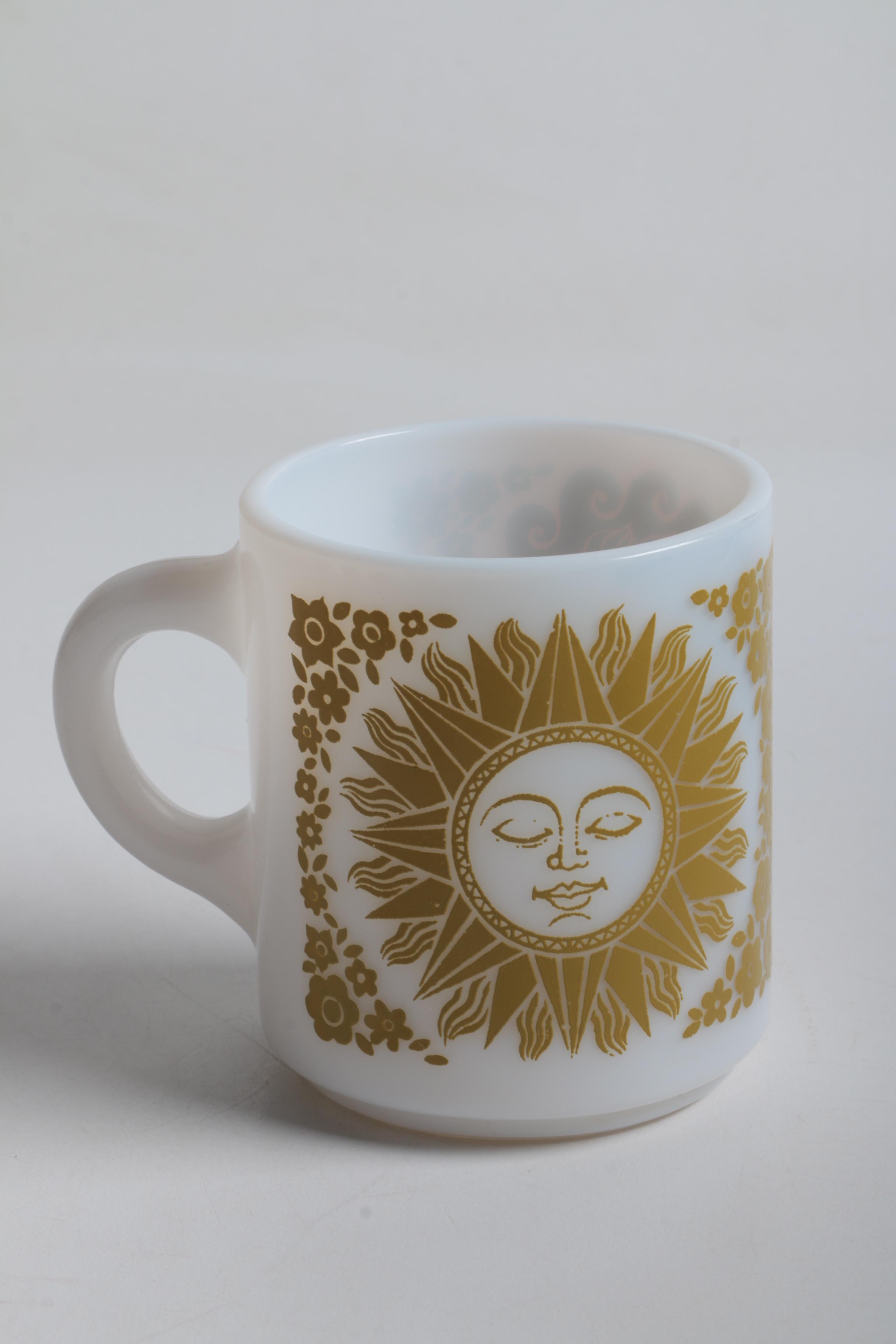 Vintage Milk Glass Mugs and Milk Jug