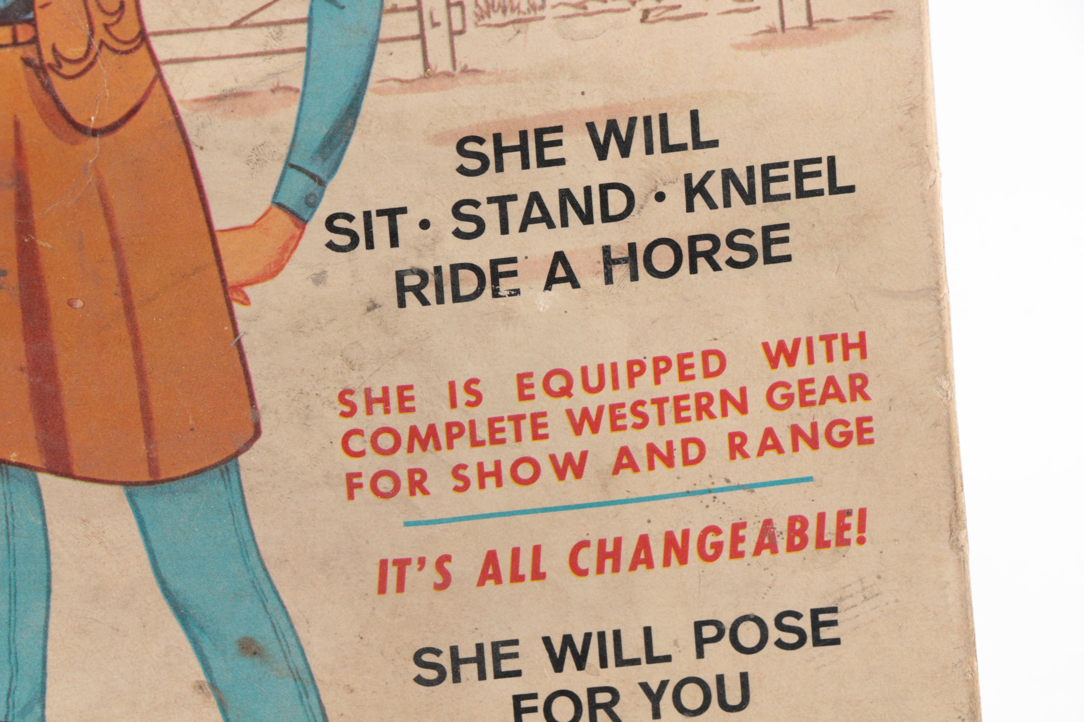 1960s Marx "Jane West" Movable Cowgirl Doll