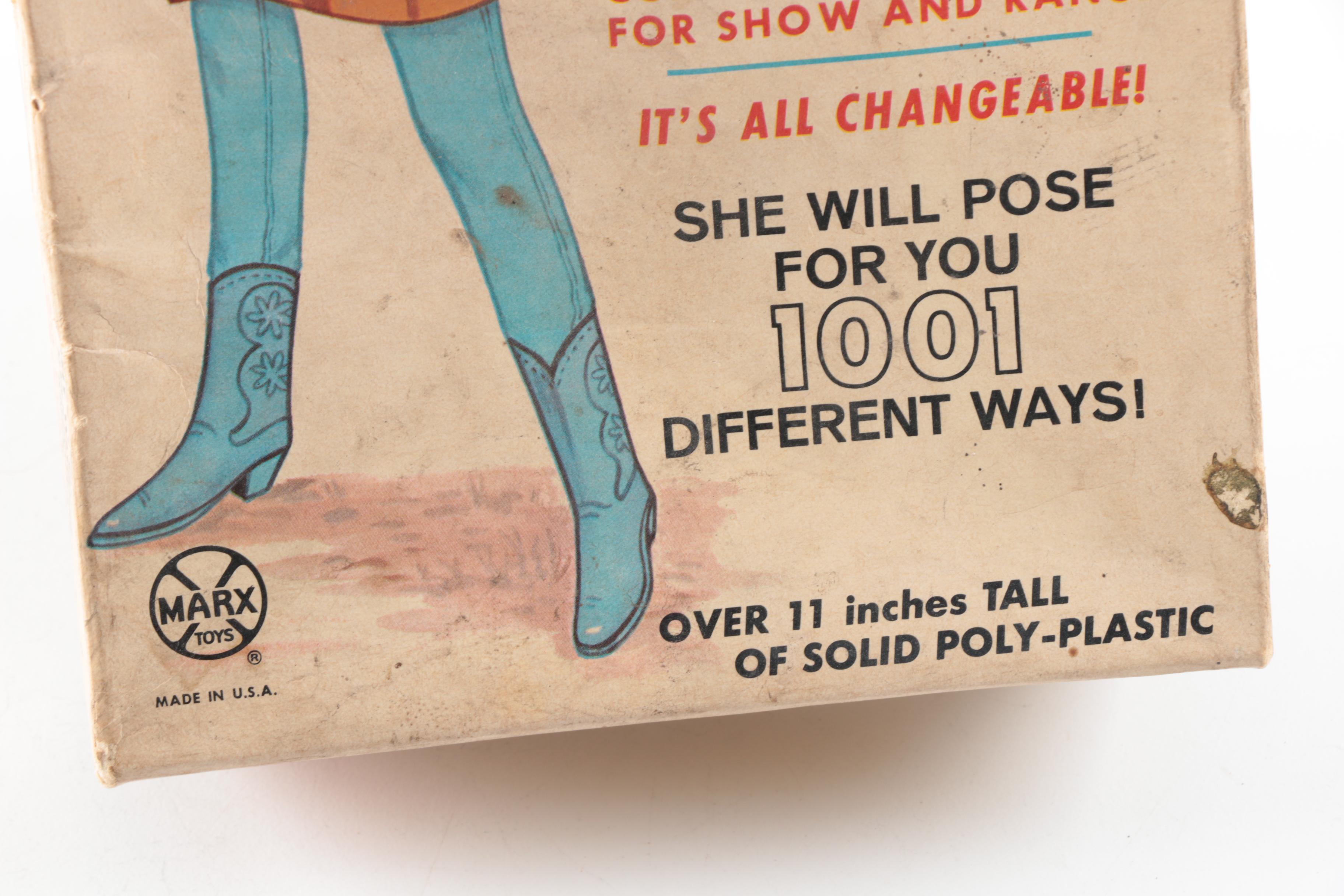 1960s Marx "Jane West" Movable Cowgirl Doll