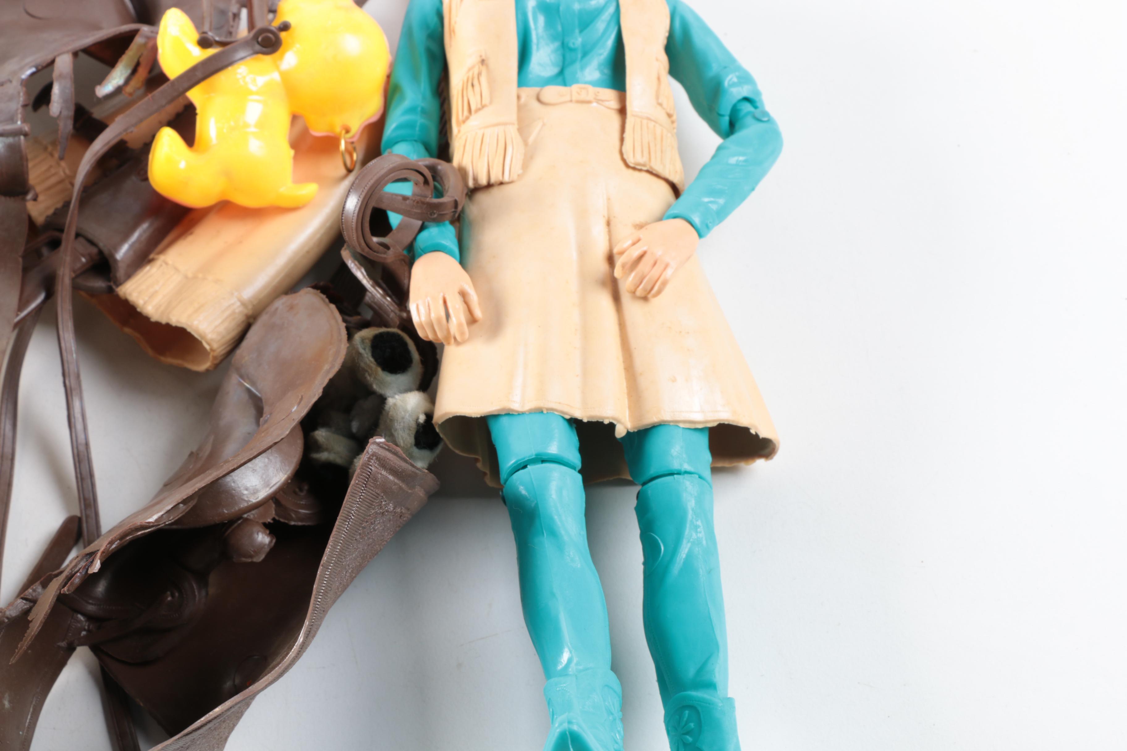 1960s Marx "Jane West" Movable Cowgirl Doll