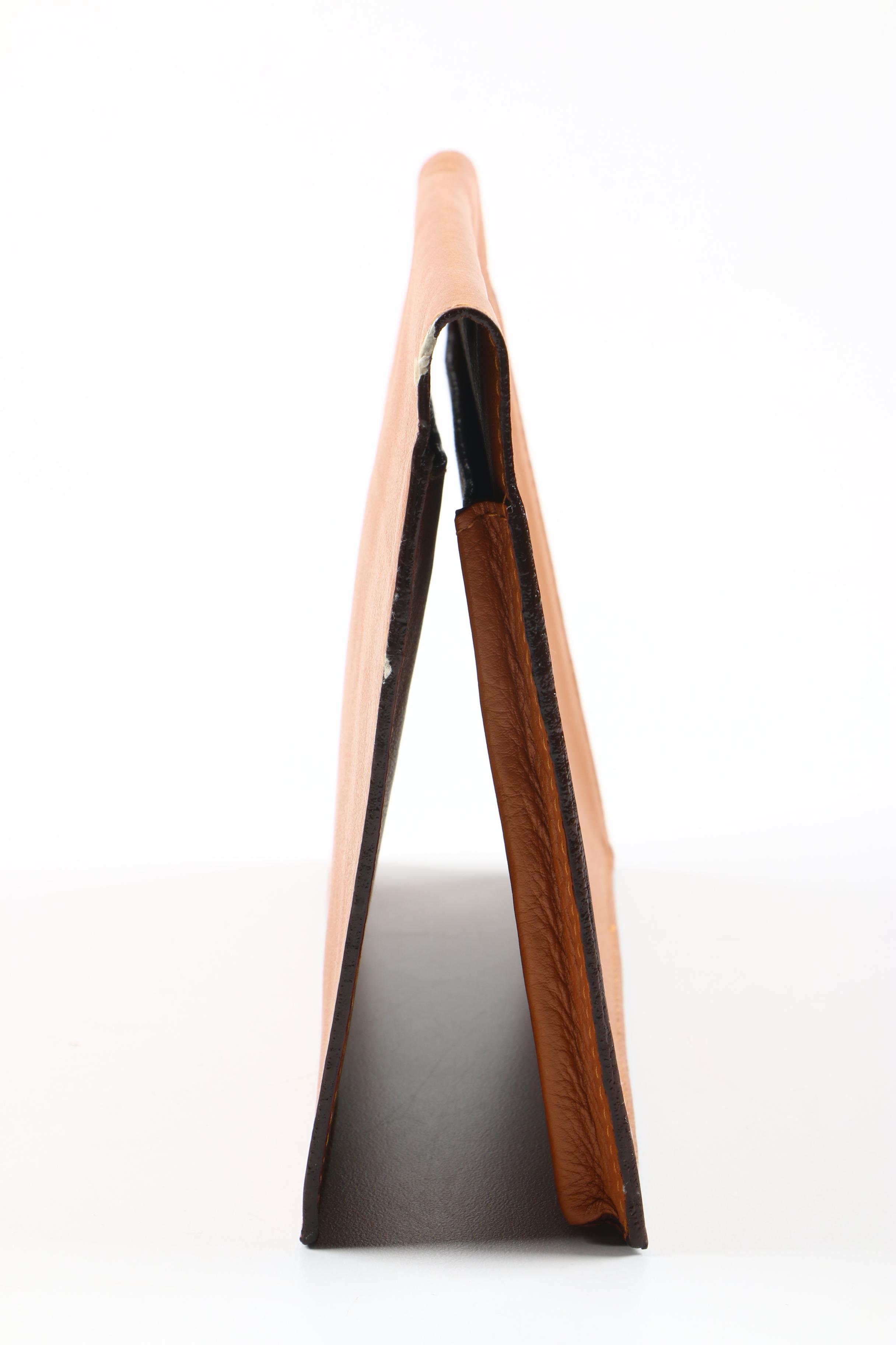 Brown Leather Clutch