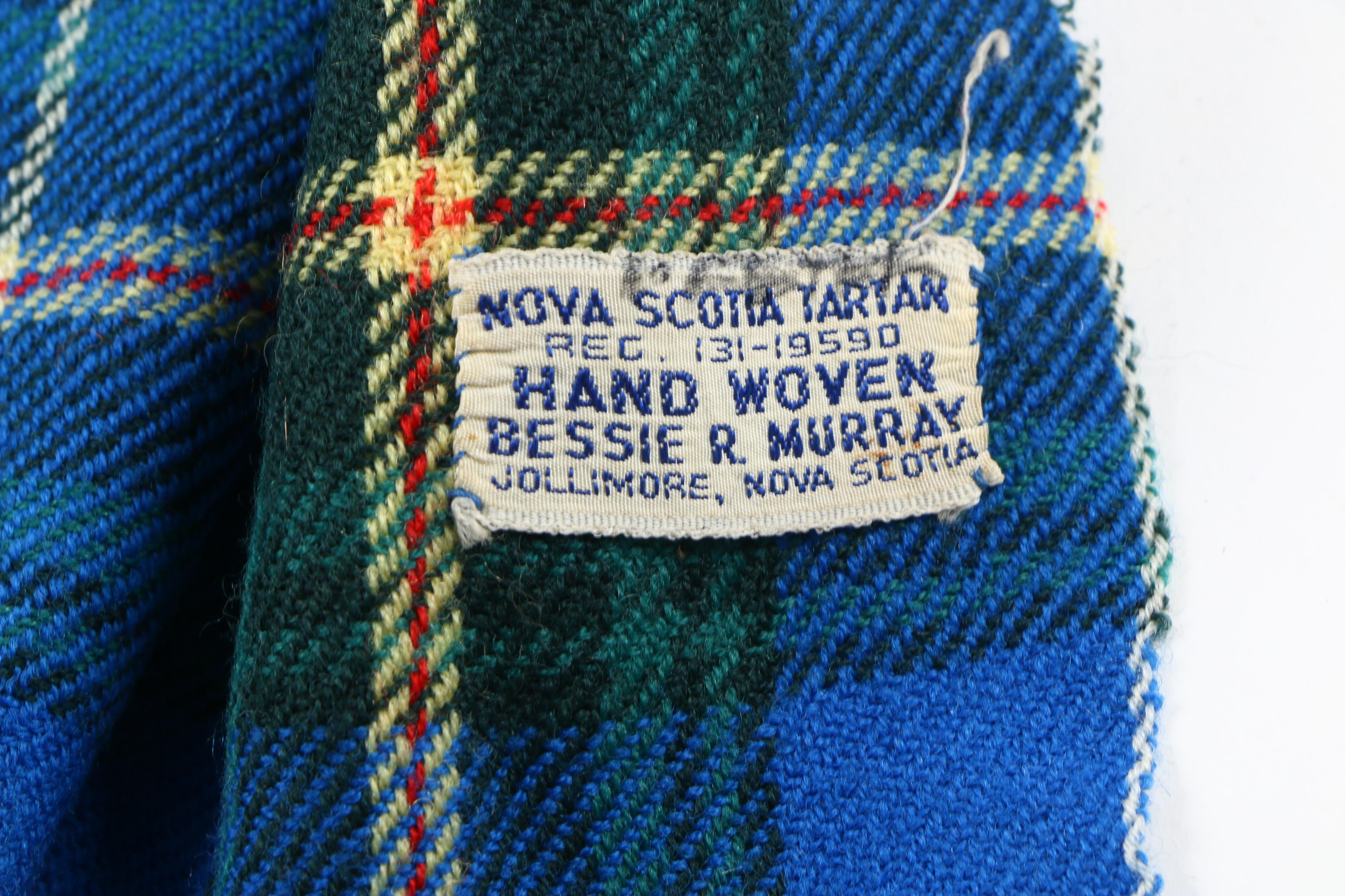 Woven Plaid Tam O' Shanter and Matching Scarf