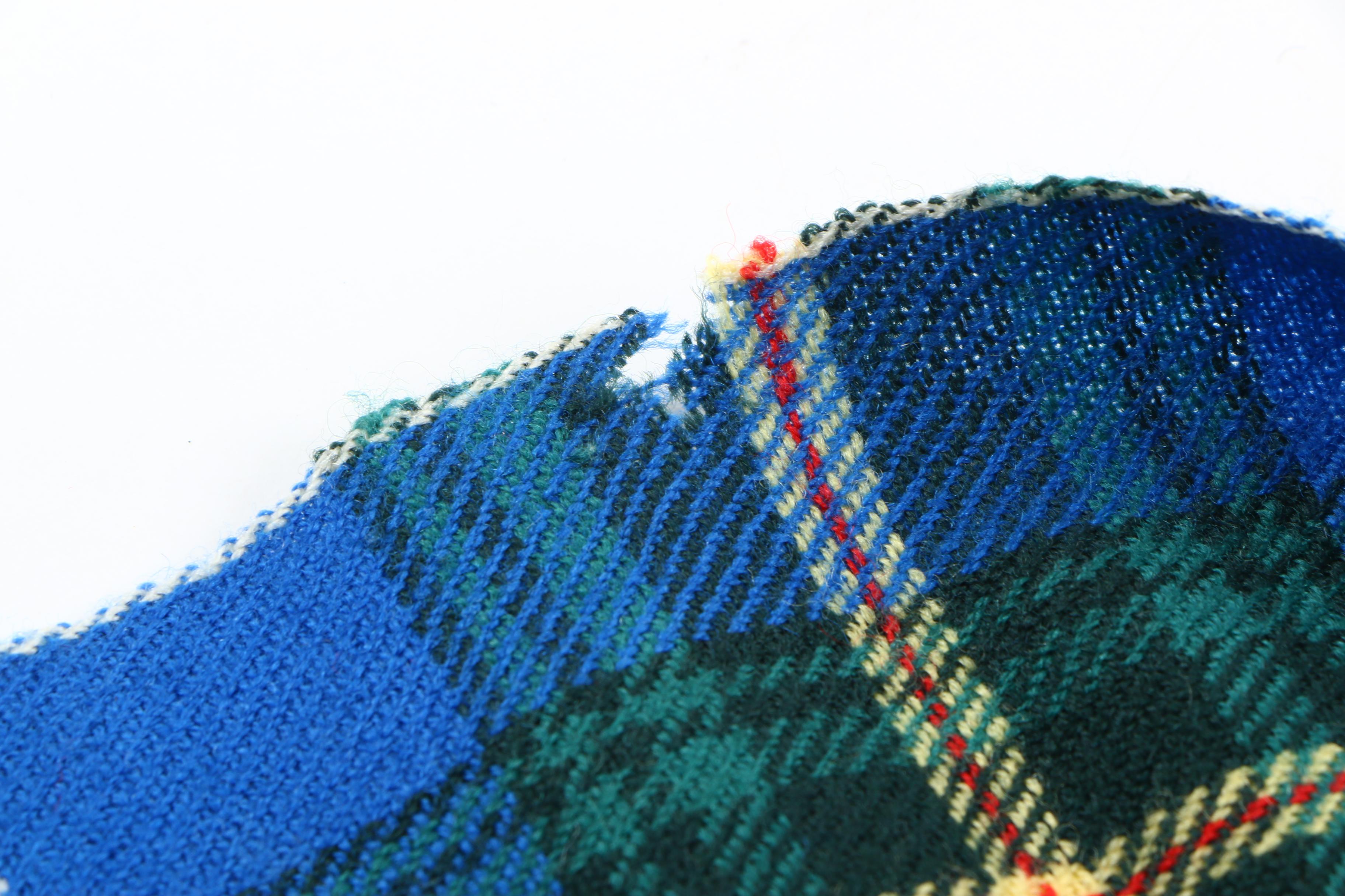 Woven Plaid Tam O' Shanter and Matching Scarf