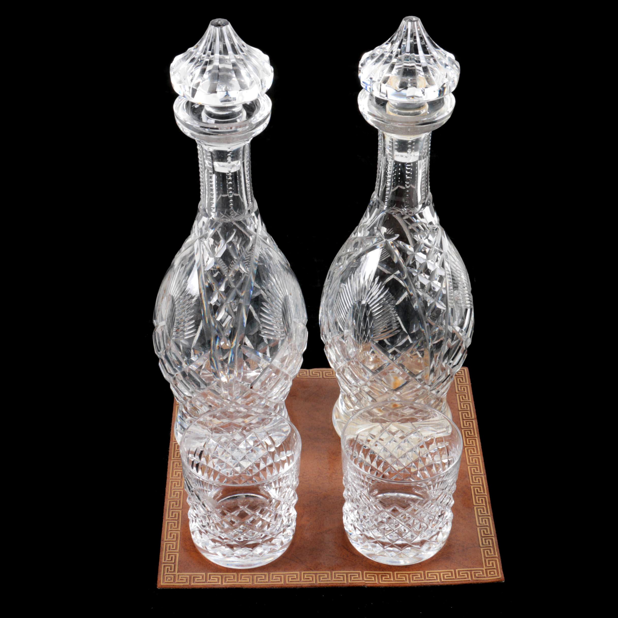 Waterford Crystal "Shannon Jubilee" Wine Decanters and "Alana" Tumblers
