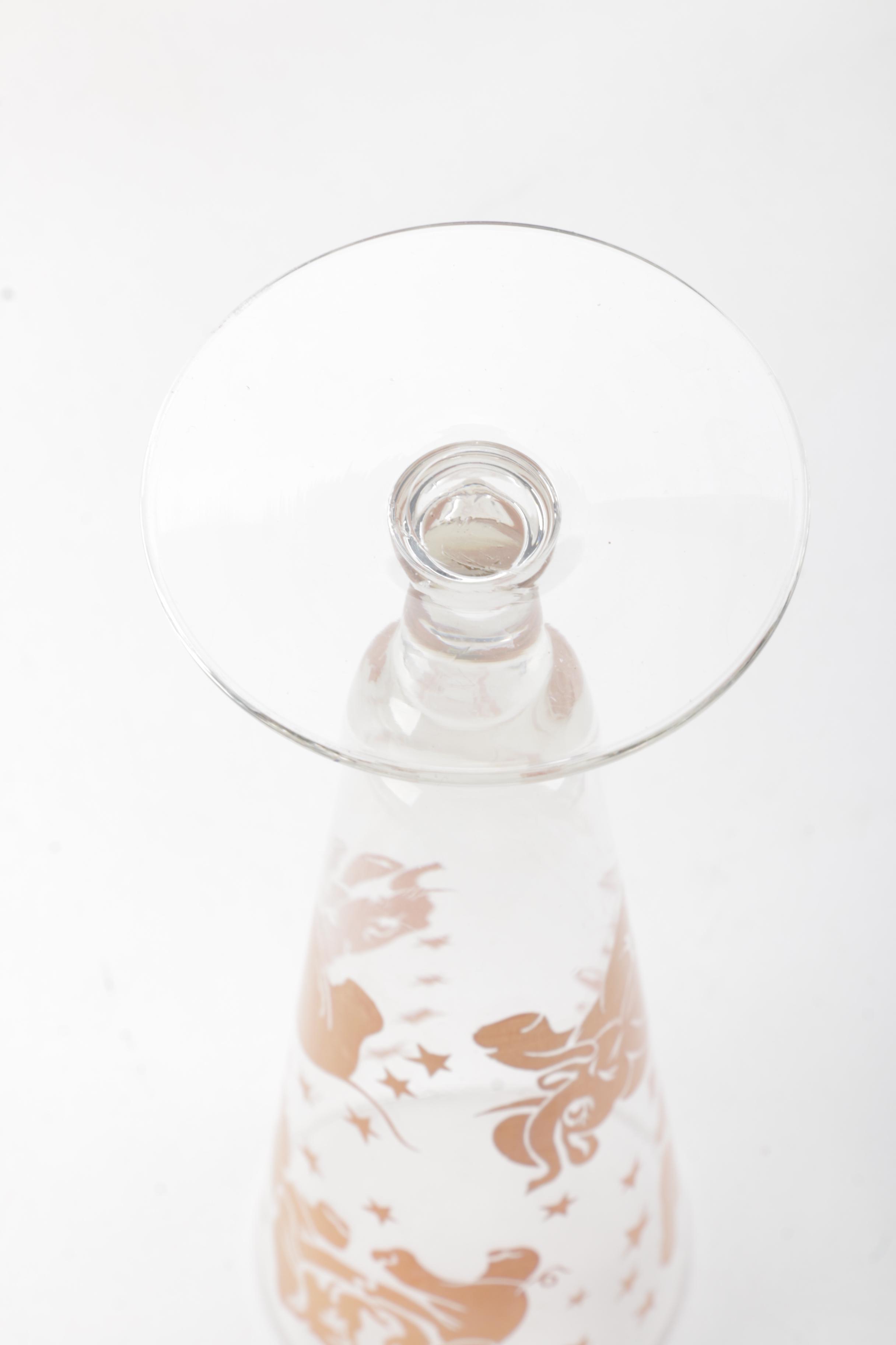 Vintage Hazel Atlas Pink Elephant Pilsner Glasses and Cocktail Shaker