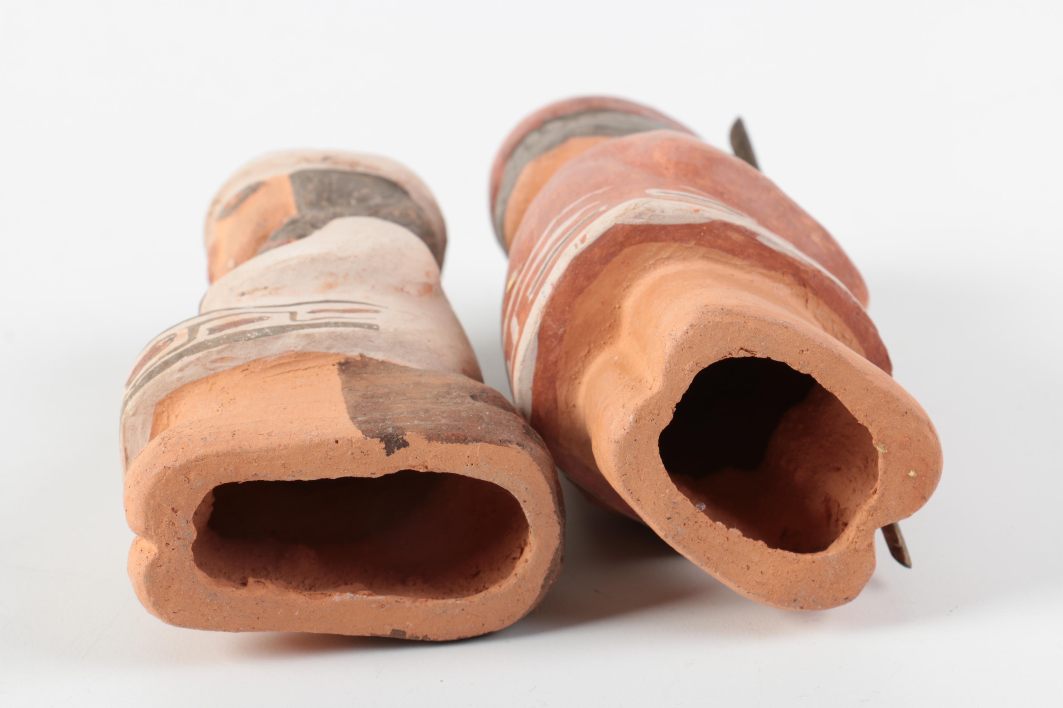 Puebloan Style Painted Pottery Nativity Set