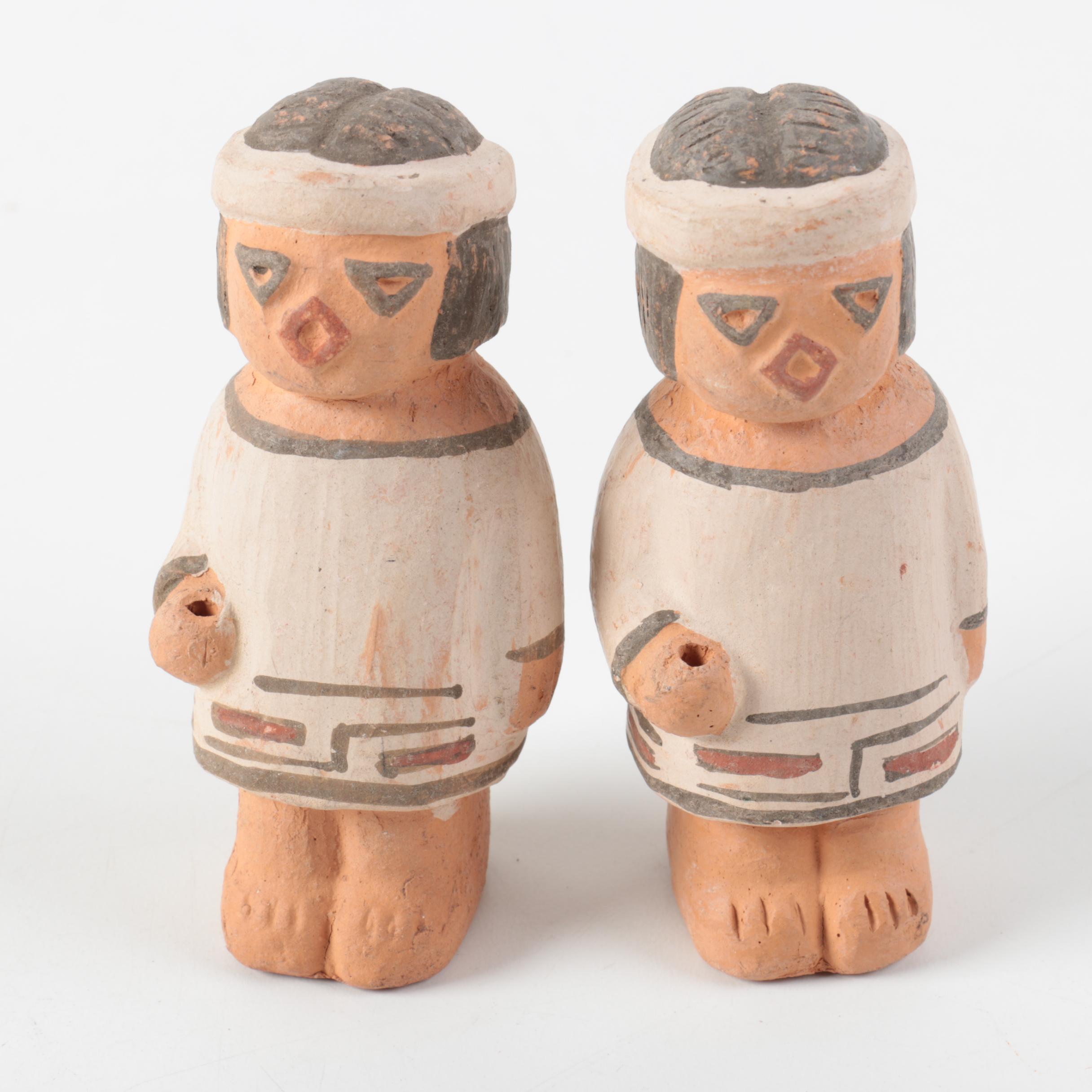 Puebloan Style Painted Pottery Nativity Set