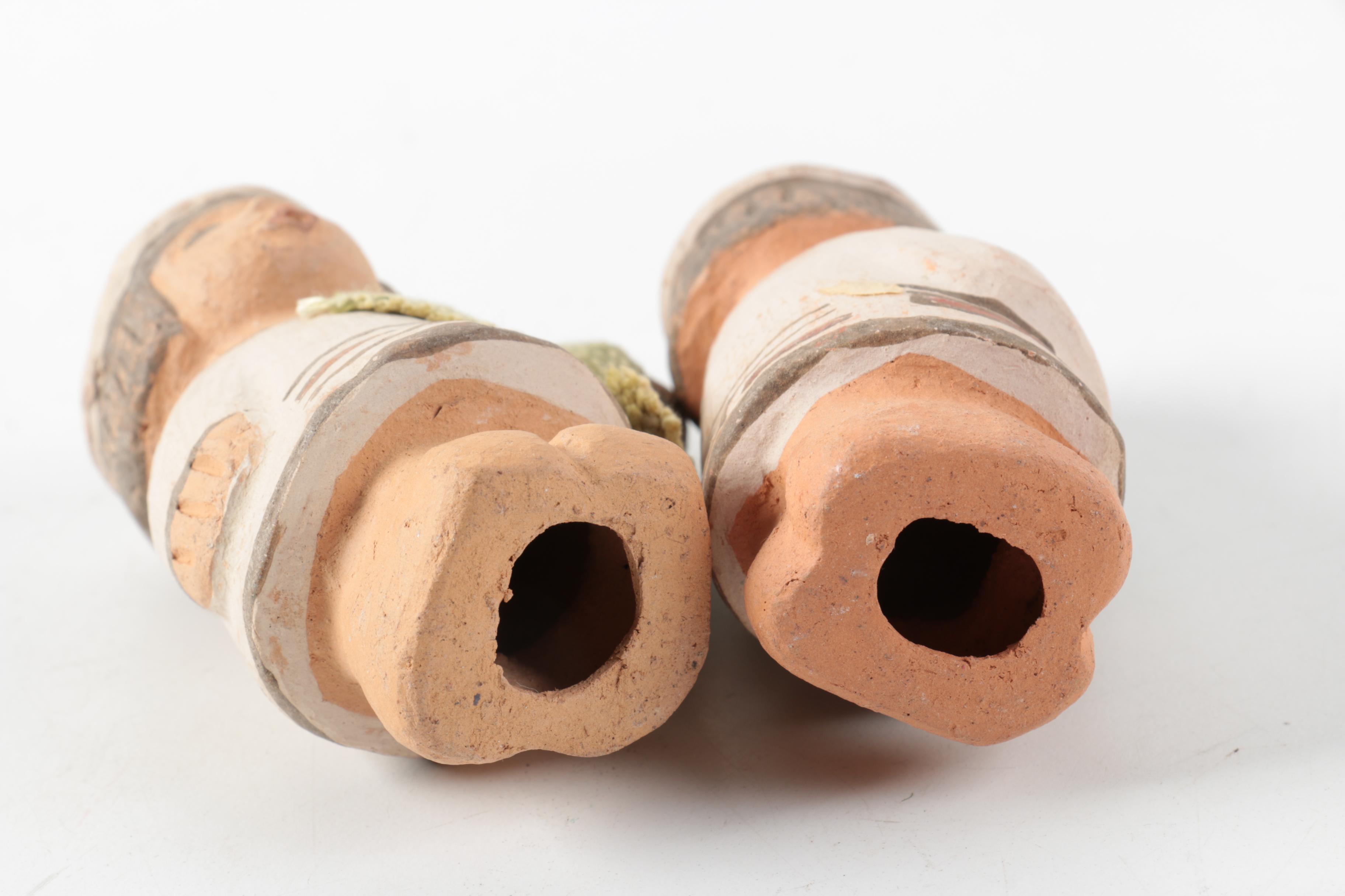 Puebloan Style Painted Pottery Nativity Set