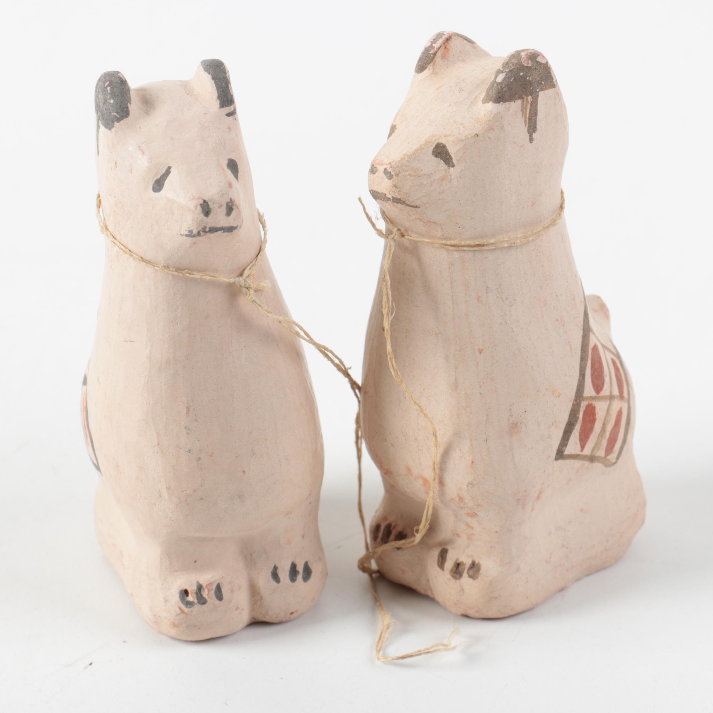 Puebloan Style Painted Pottery Nativity Set