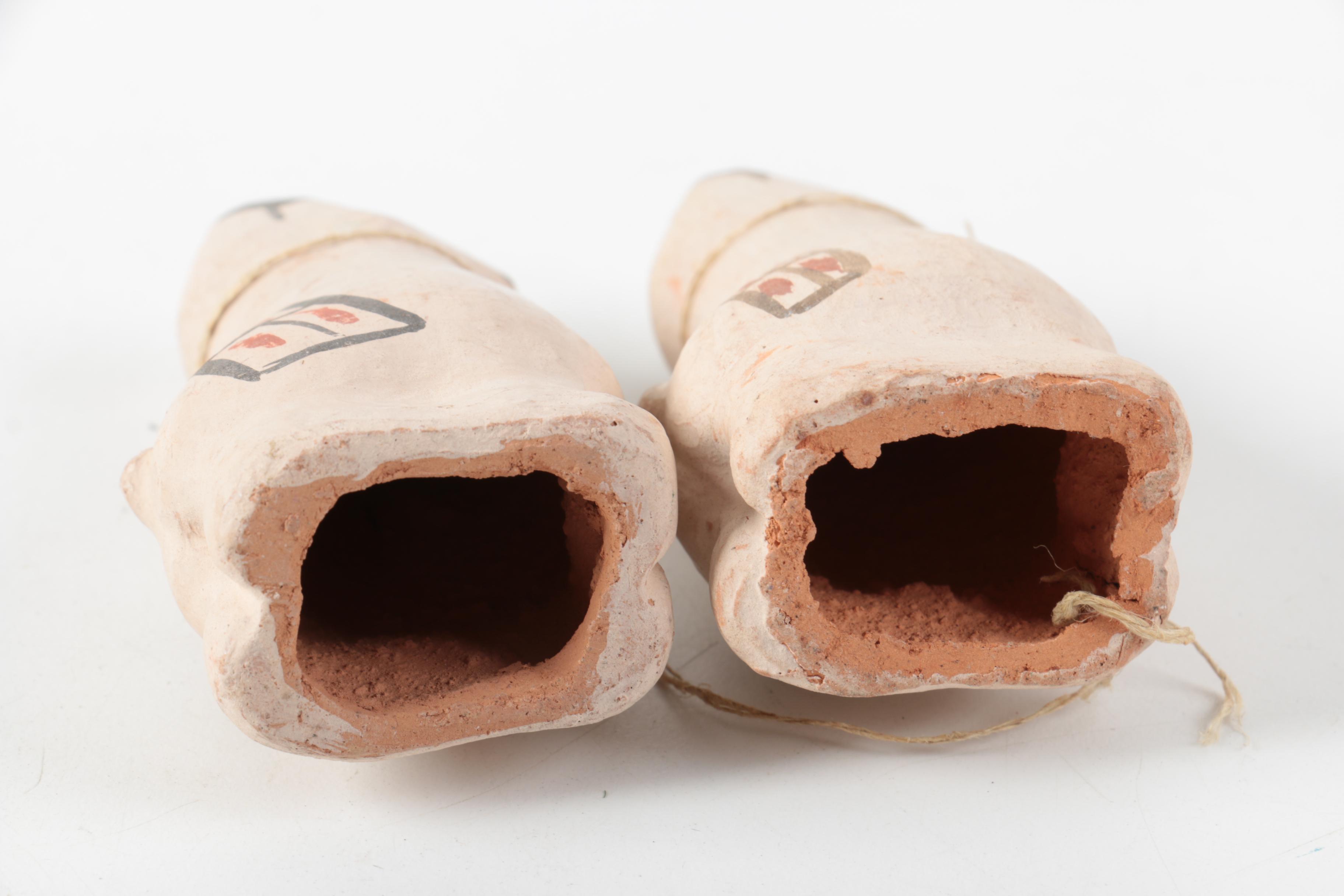 Puebloan Style Painted Pottery Nativity Set