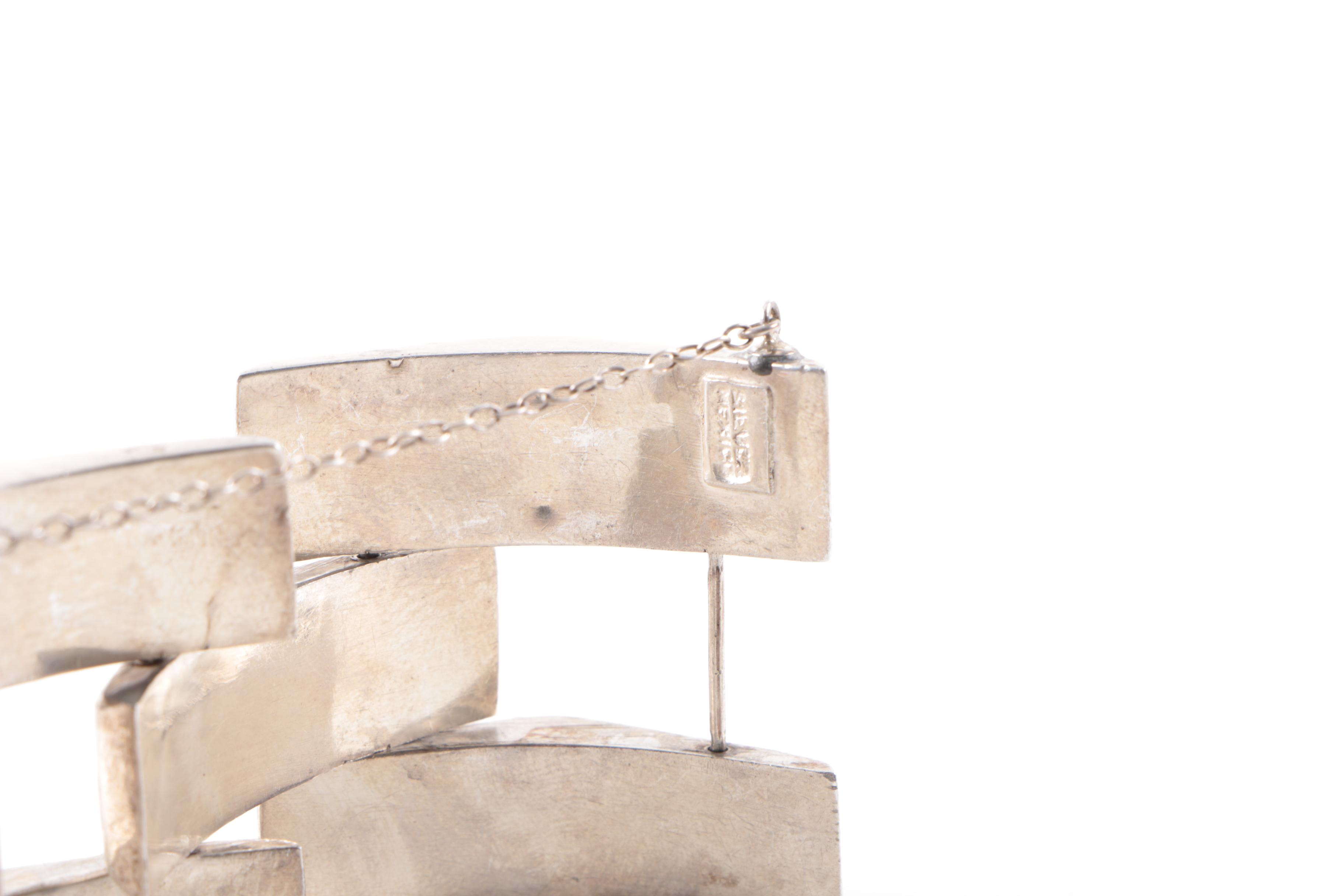 Vintage Mexican Coin Silver Pieced Bracelet