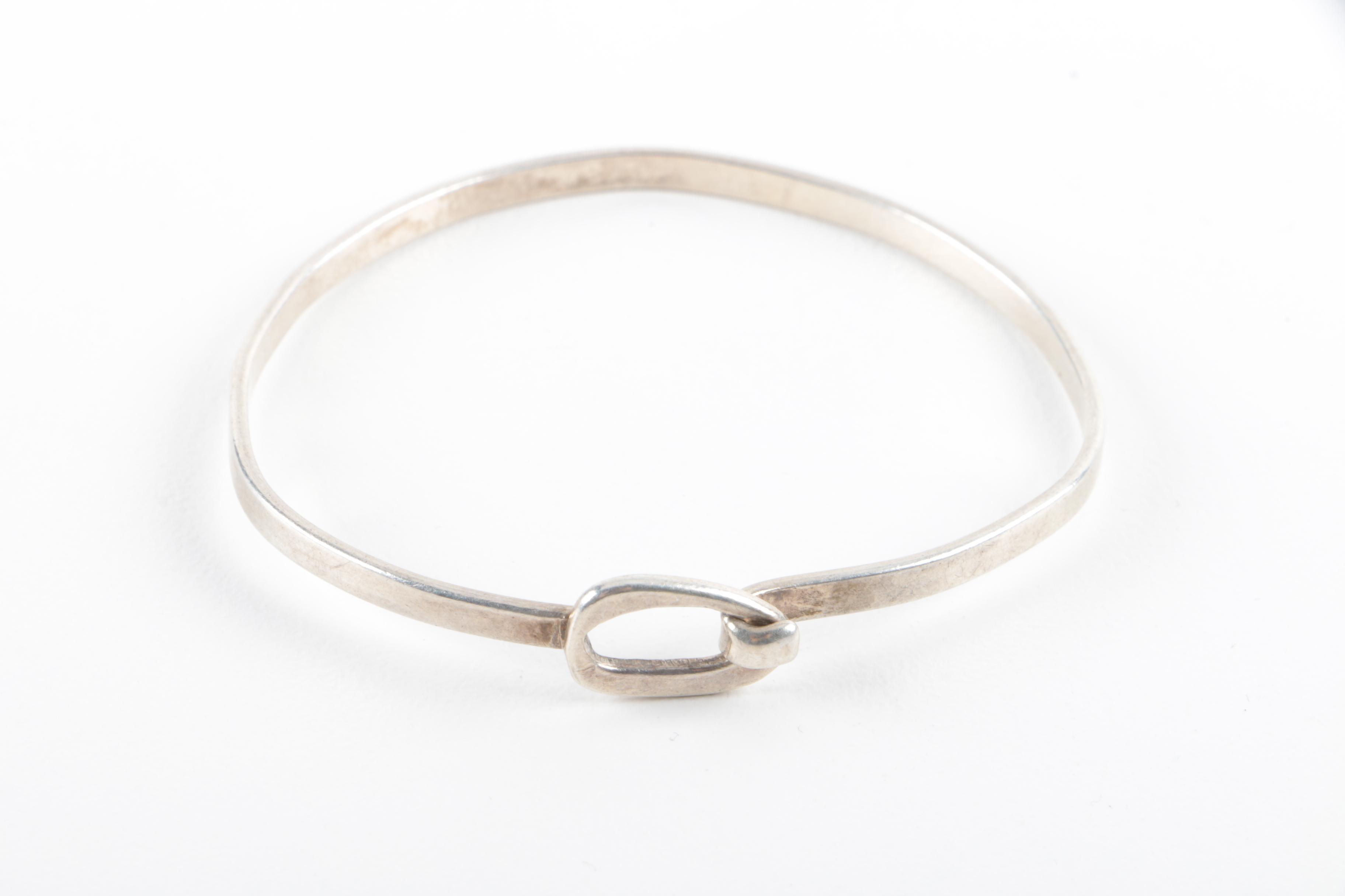 Sterling Silver Bracelet, Ring, and Earrings