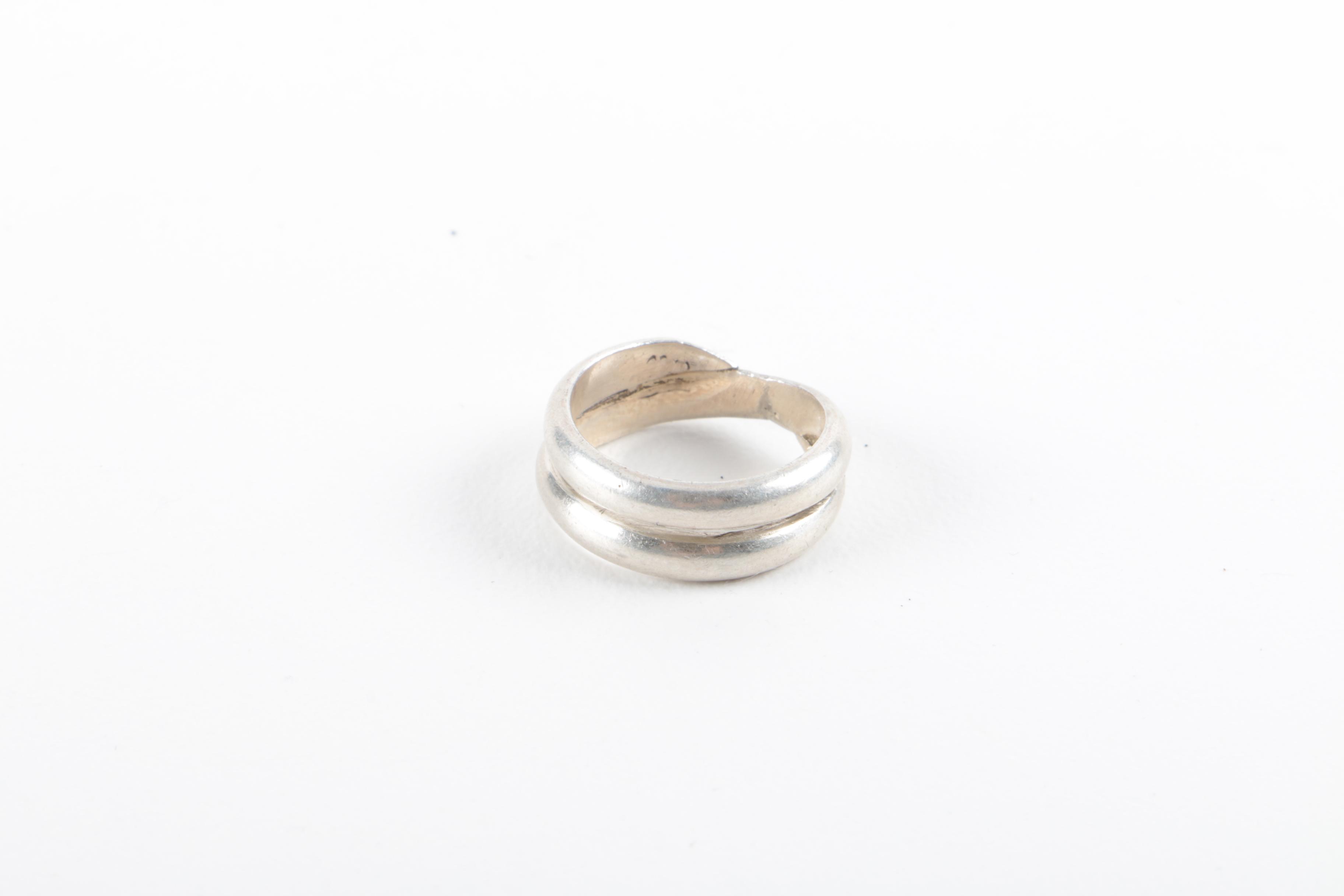 Sterling Silver Bracelet, Ring, and Earrings