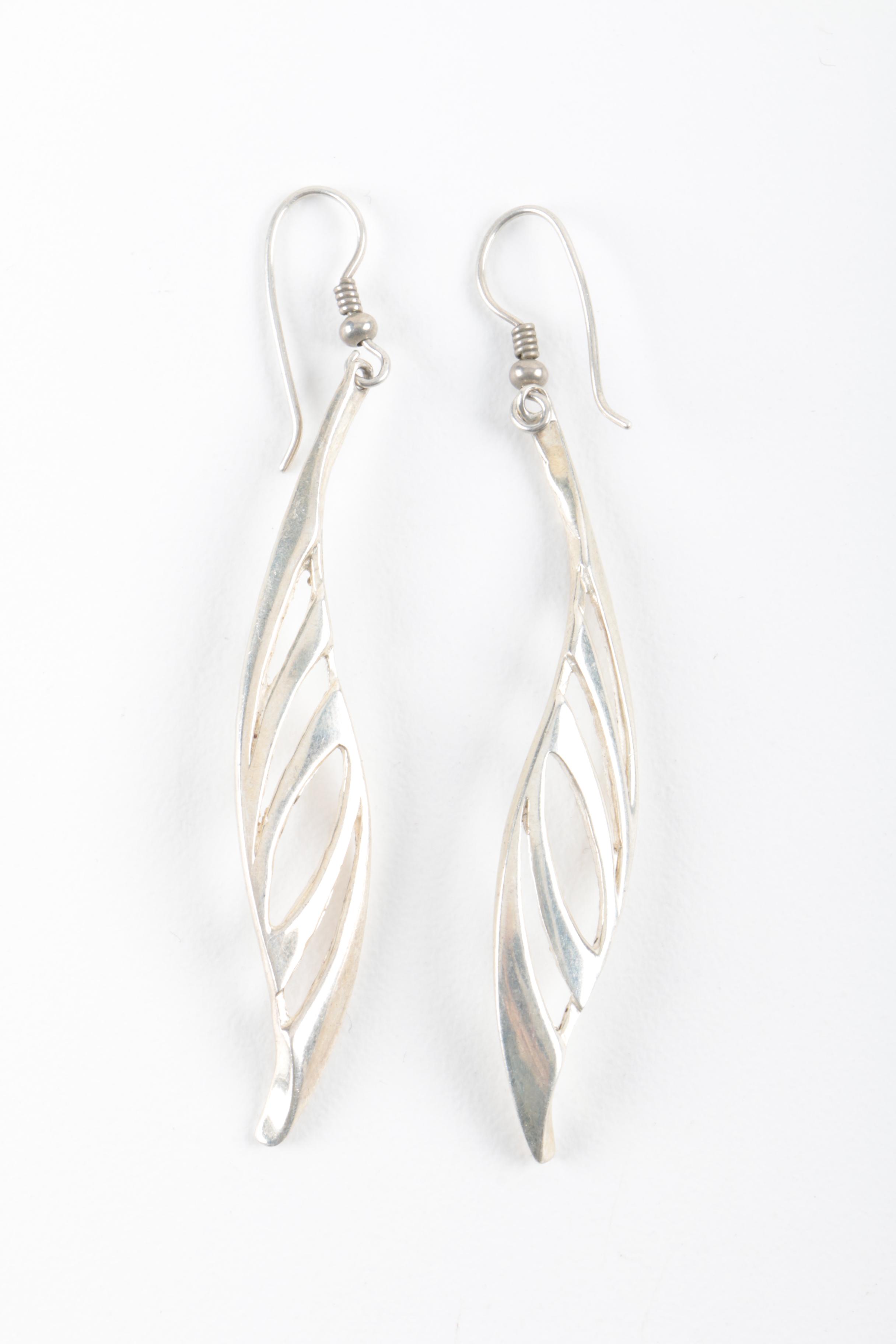 Sterling Silver Bracelet, Ring, and Earrings